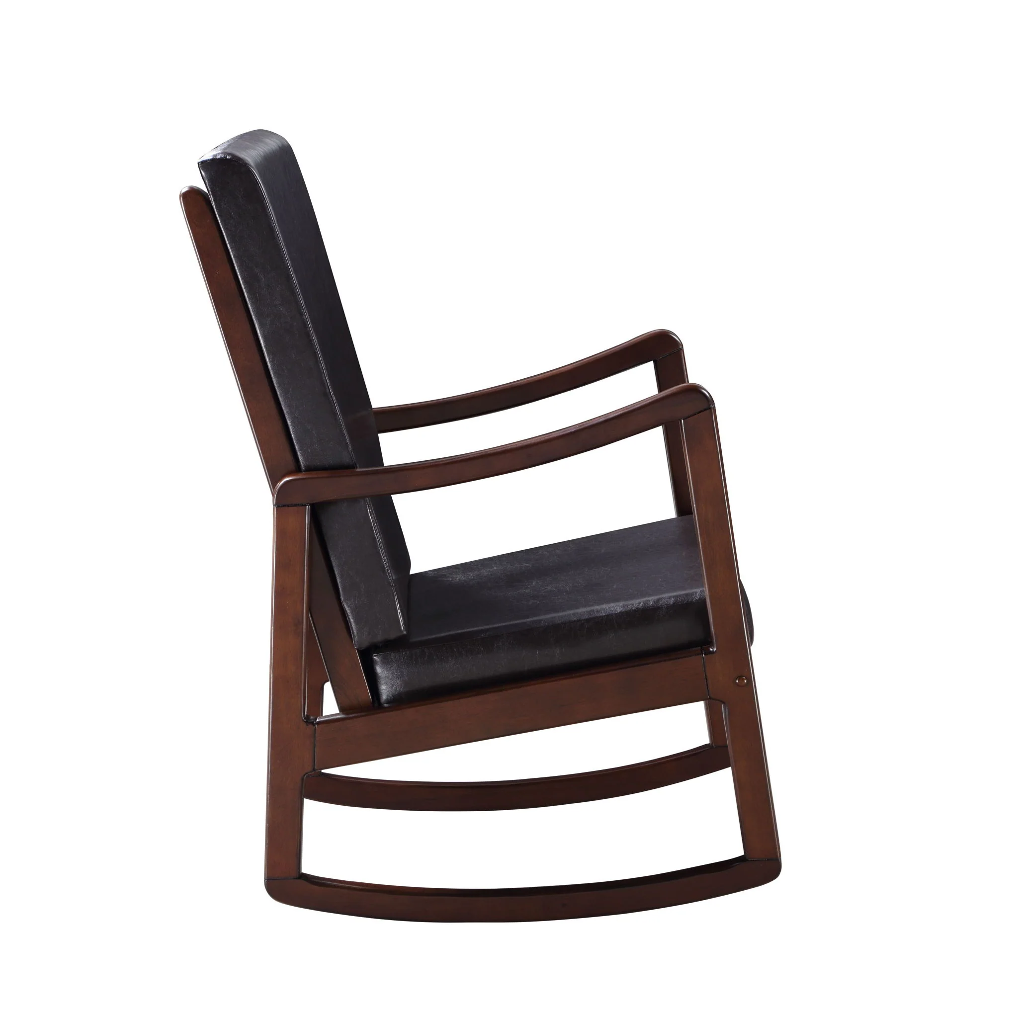 Raina - Synthenic Leather Rocking Chair - Espresso - Image 6
