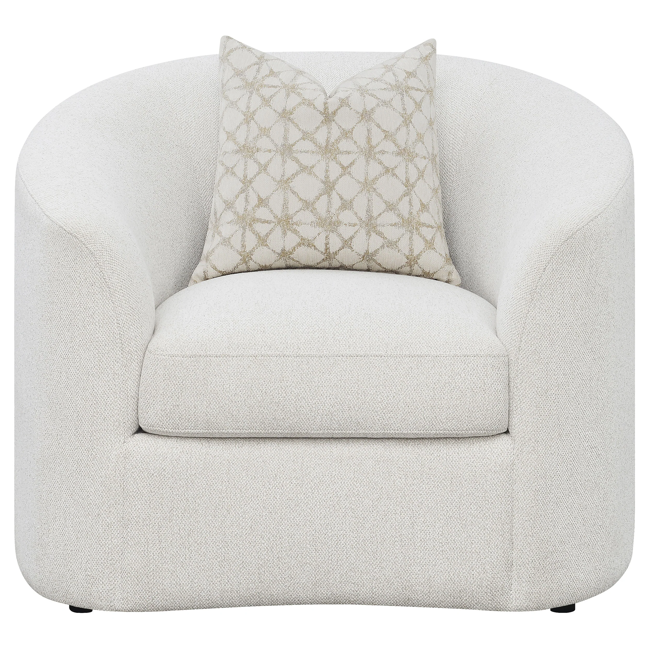 Rainn Boucle Upholstered Sloped Arm Accent Chair - Image 3