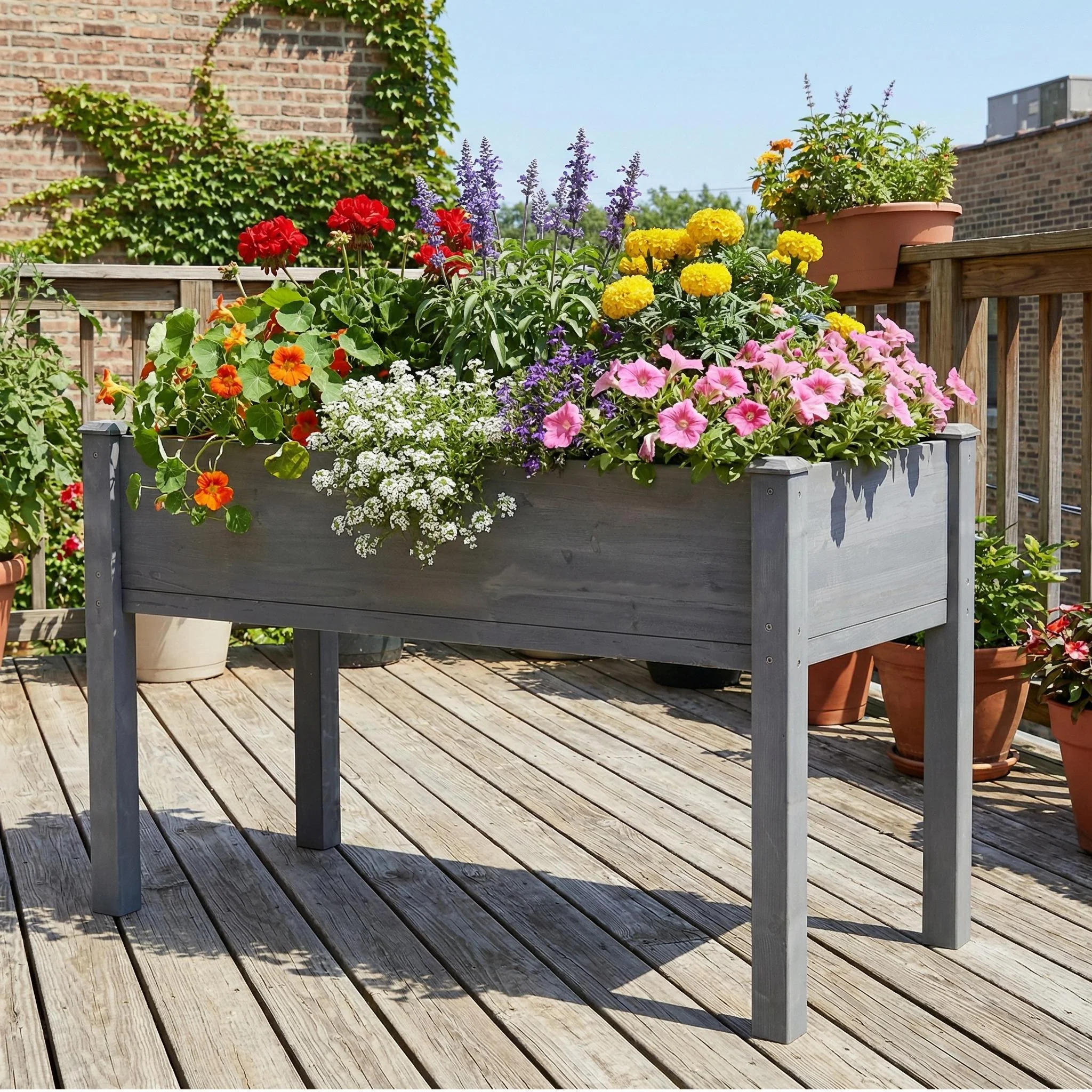 Raised Garden Bed With Legs, Elevated Planter Box For Outdoor Plants - Image 26