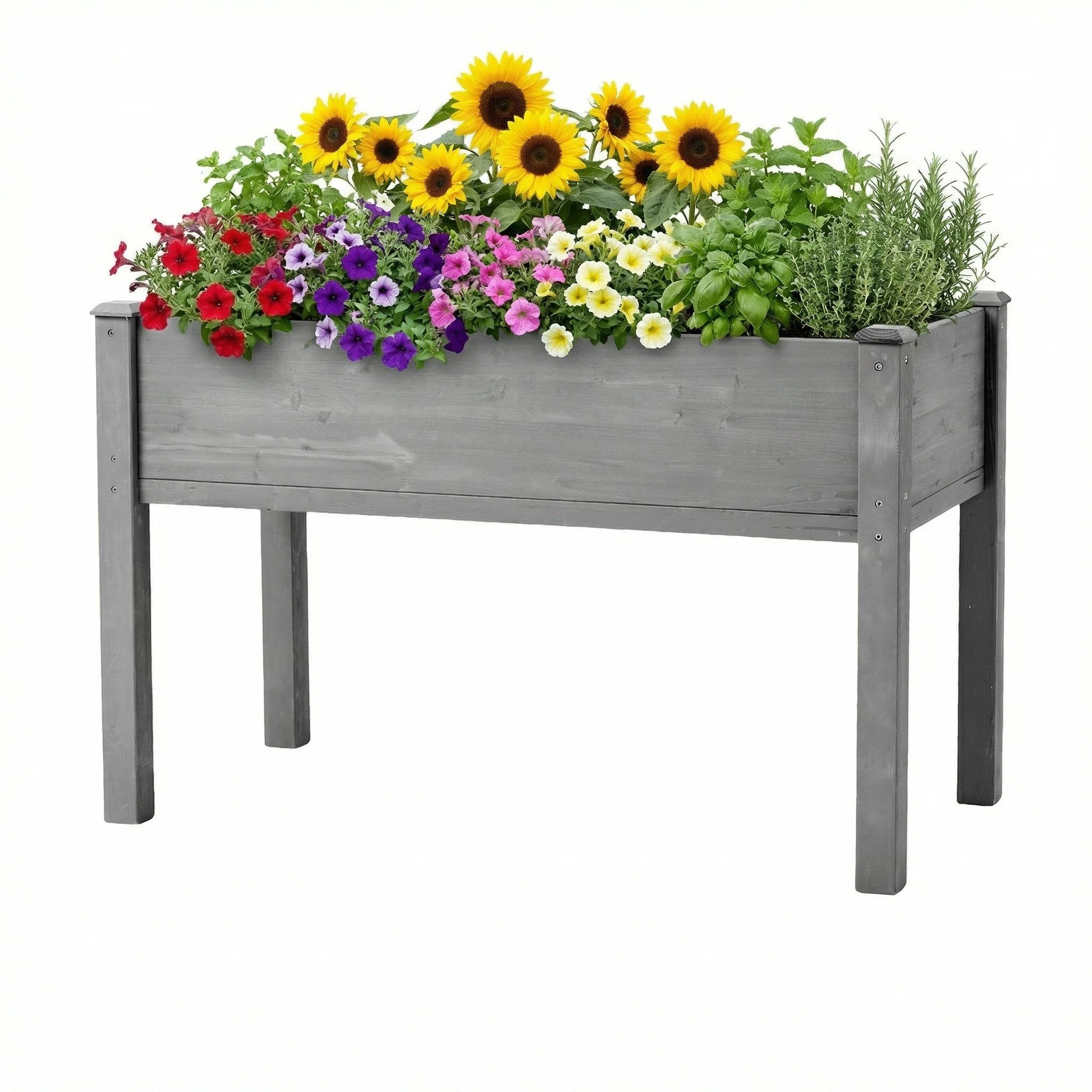 Raised Garden Bed With Legs, Elevated Planter Box For Outdoor Plants - Image 5