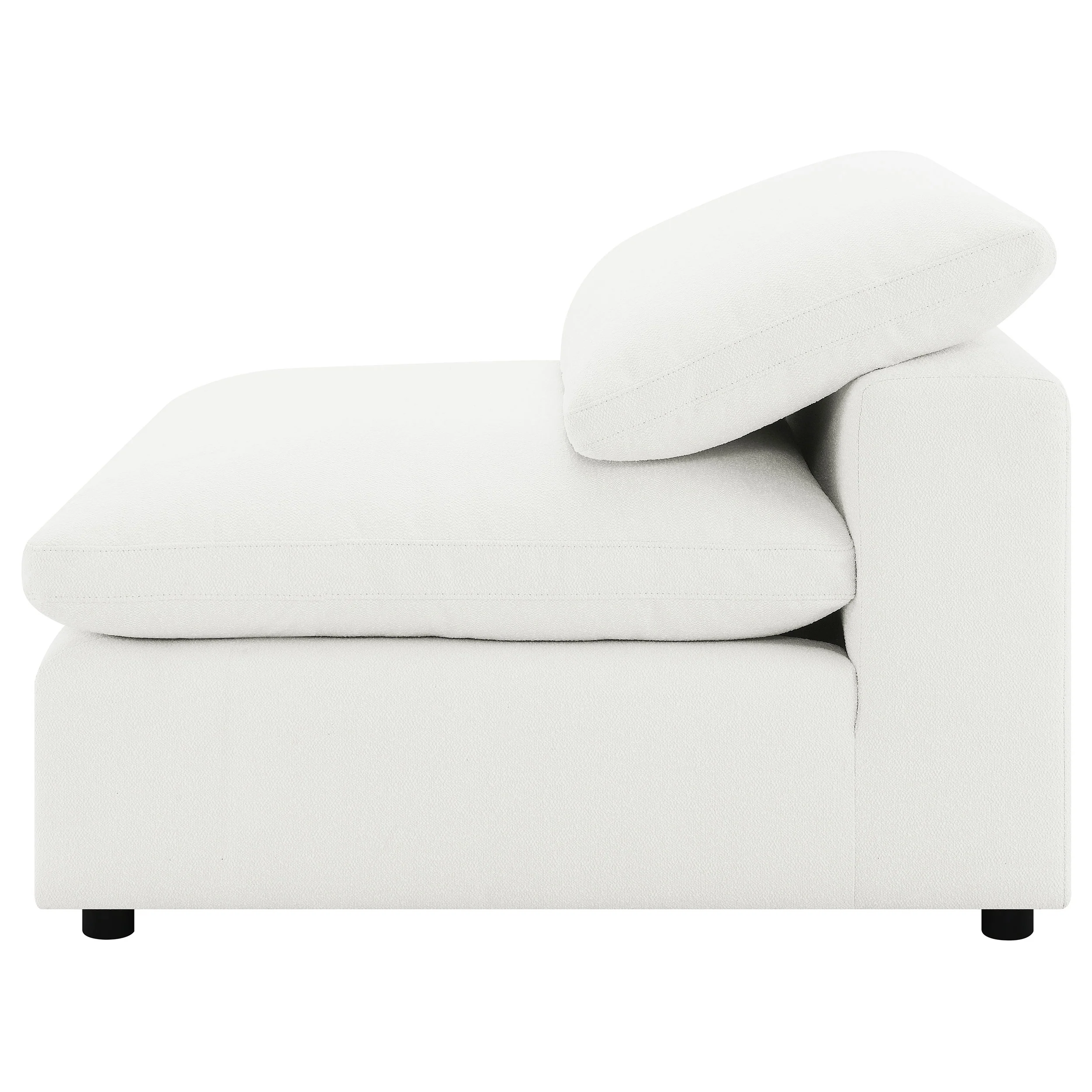 Raleigh Boucle Armless Chair in Ivory - Image 3