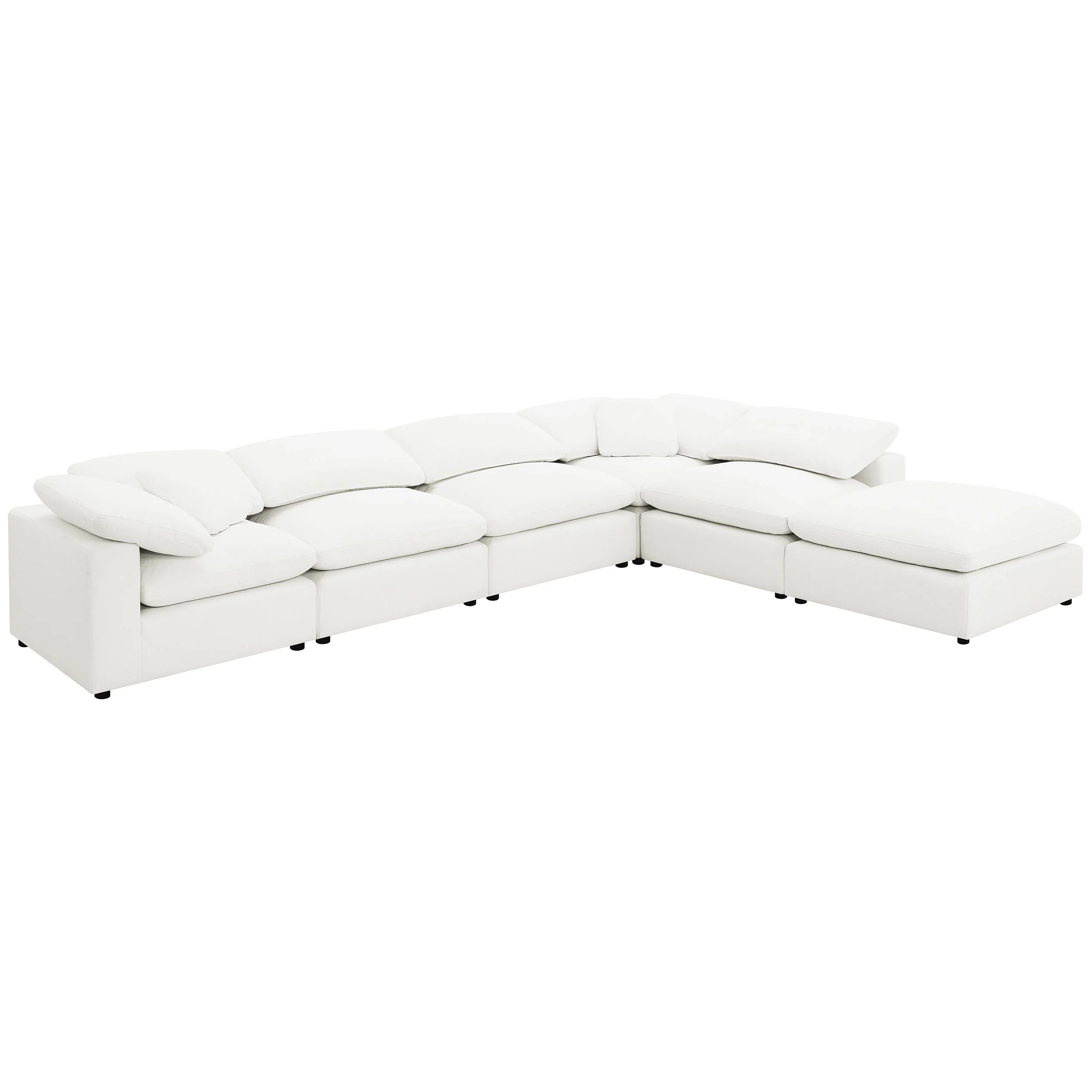 Raleigh Boucle Armless Chair in Ivory - Image 9