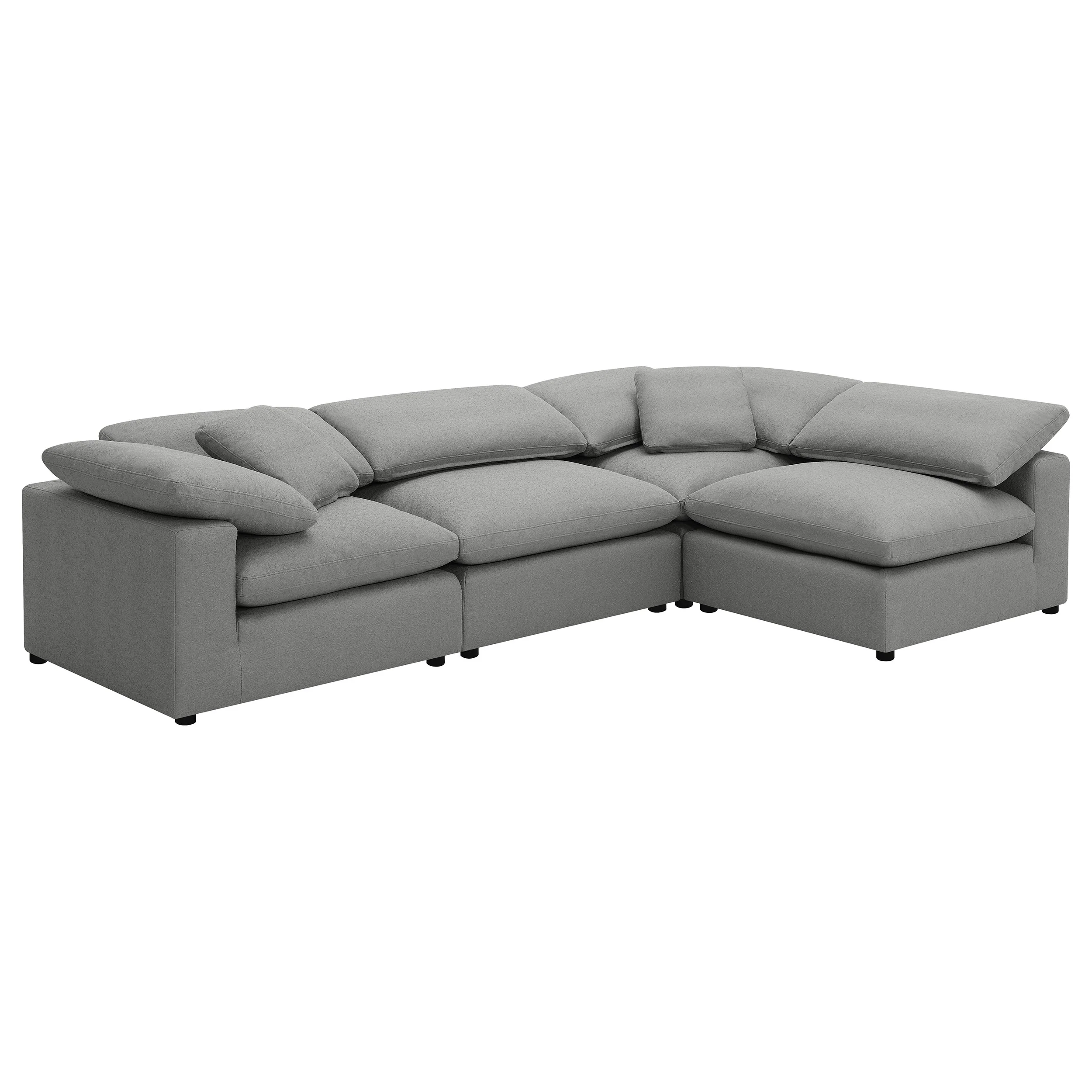 Raleigh Boucle Upholstered Armless Chair Grey - Image 11