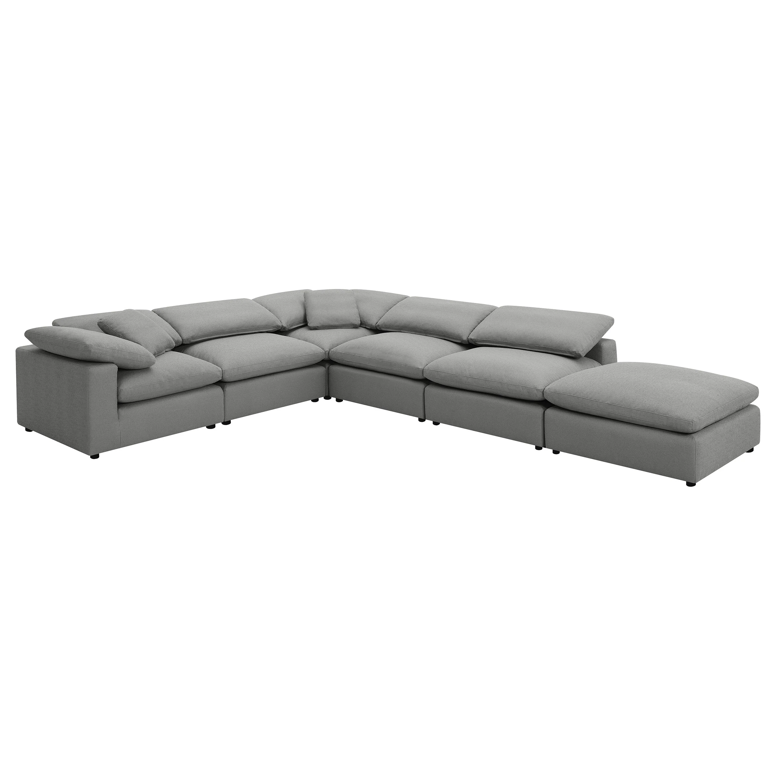 Raleigh Boucle Upholstered Armless Chair Grey - Image 14