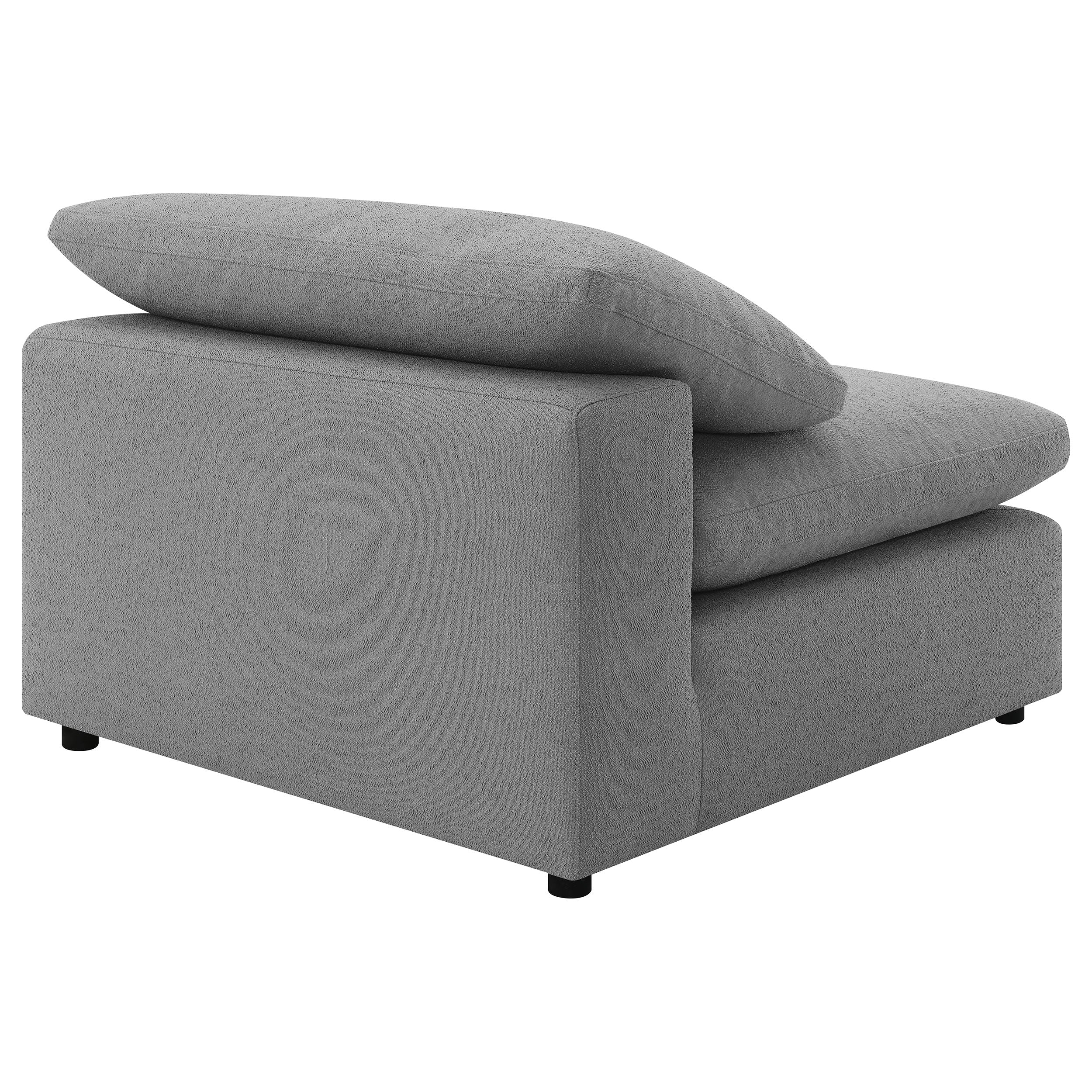 Raleigh Boucle Upholstered Armless Chair Grey - Image 9