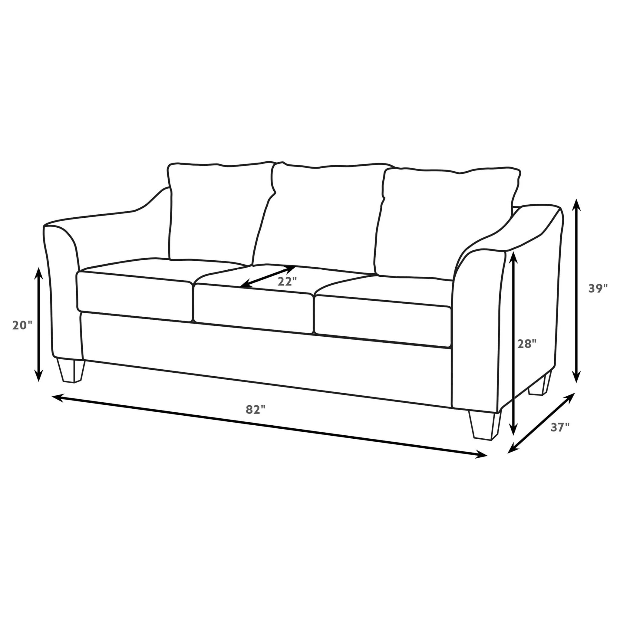 Ralston - Sofa With Accent Pillows - Gray - Image 7