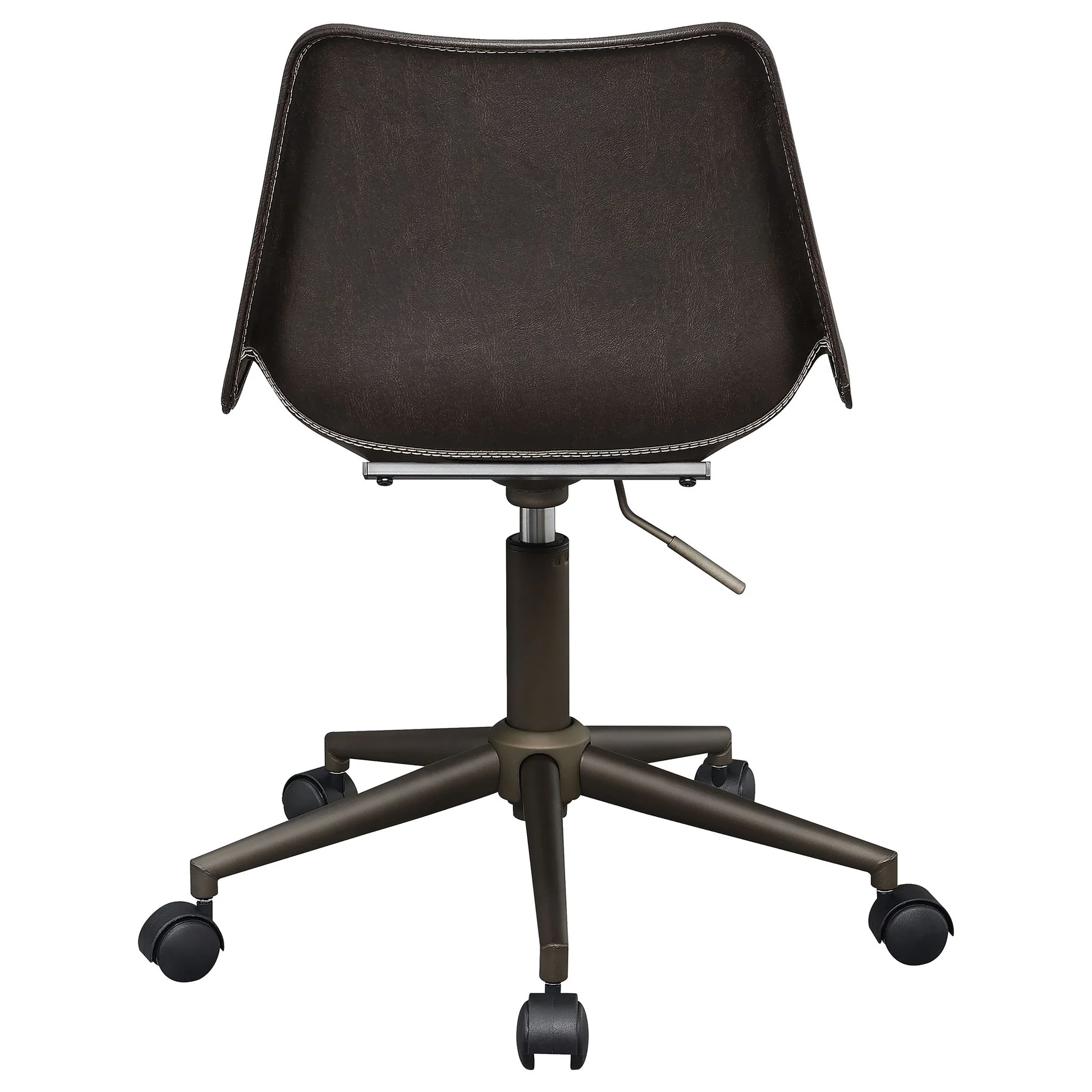 Ralston - Upholstered Adjustable Office Desk Chair With Ergonomic Design - Brown - Image 5