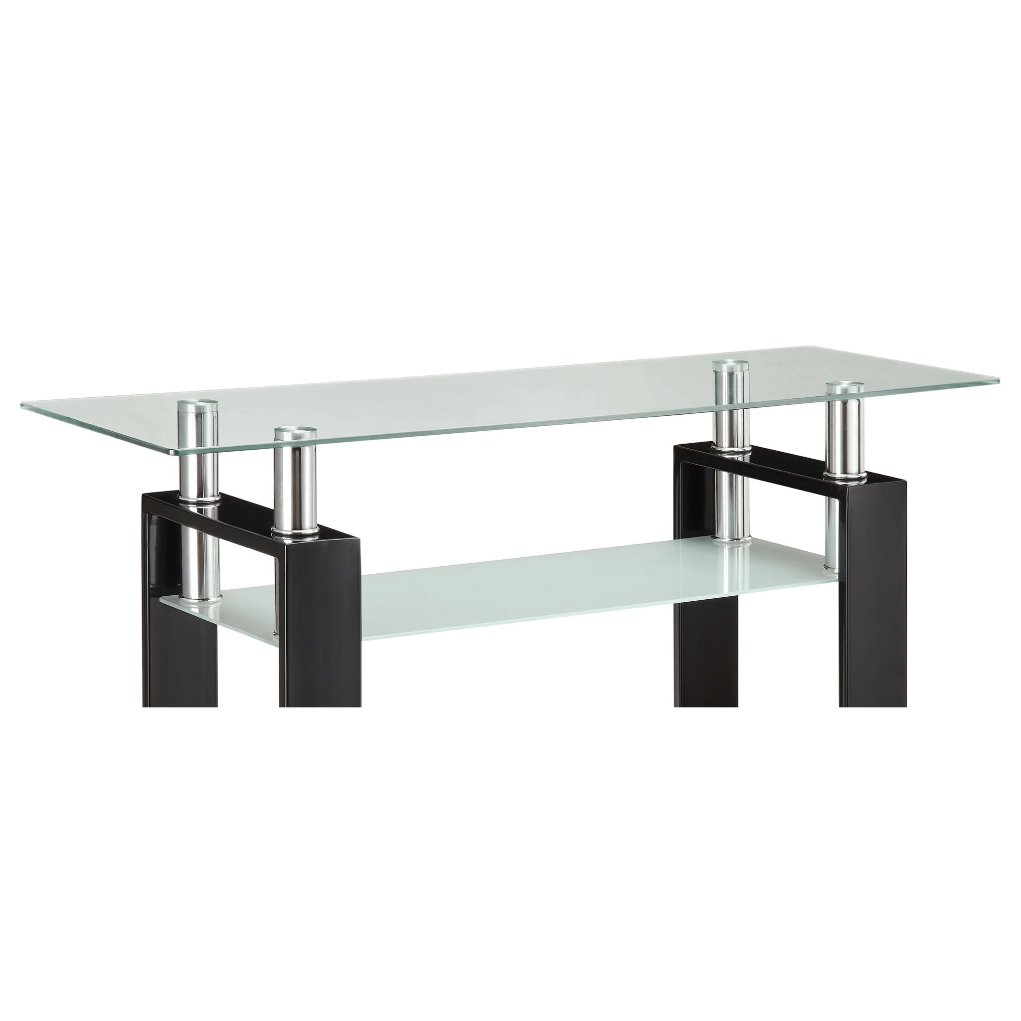 Randall - 1 Shelf Rectangular Sofa Table - Black - Image 4