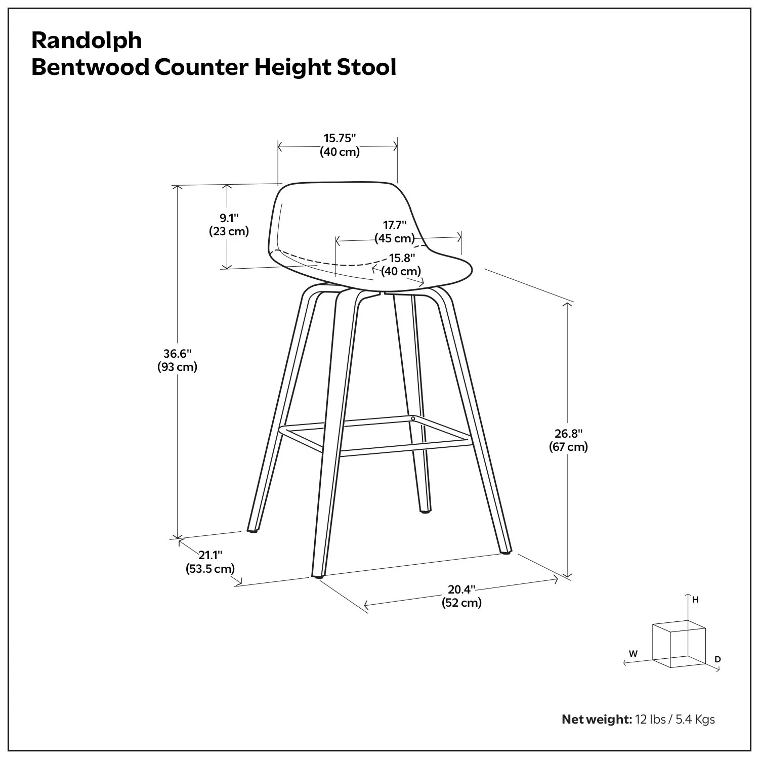 Randolph Bentwood - Counter / Bar Height Stool (Set of 2) - Image 16