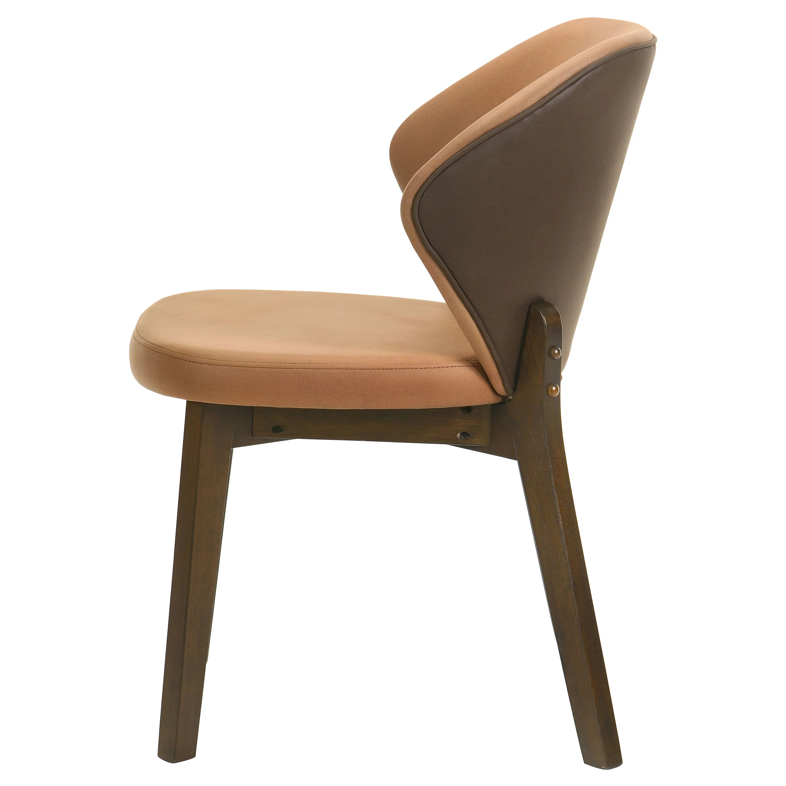 Randolph Dining Side Chair Butterscotch and Brown Set of 2 - Image 8