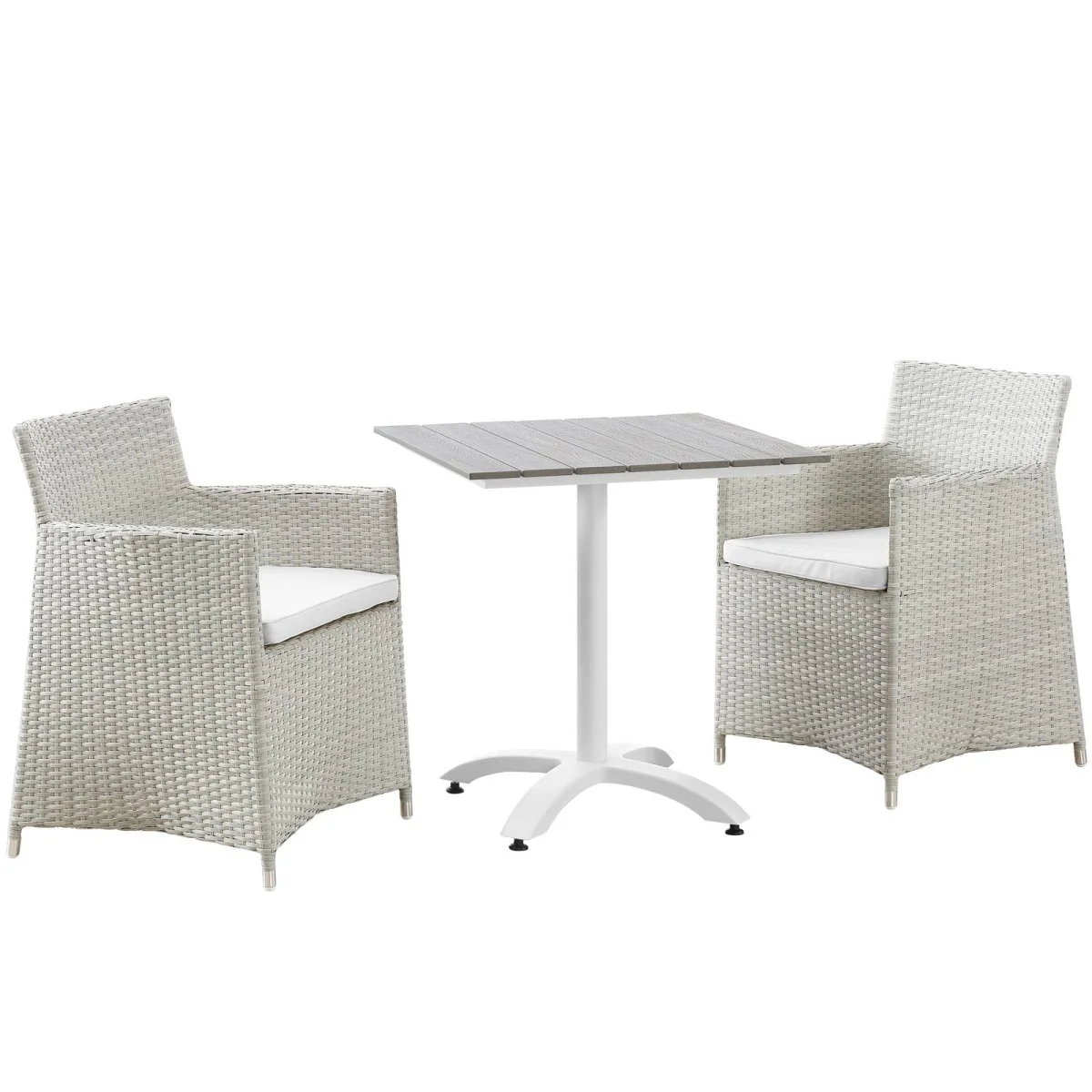 Rattan and Aluminum Outdoor Dining Set with Wood Slats – Multiple Configurations - Image 8