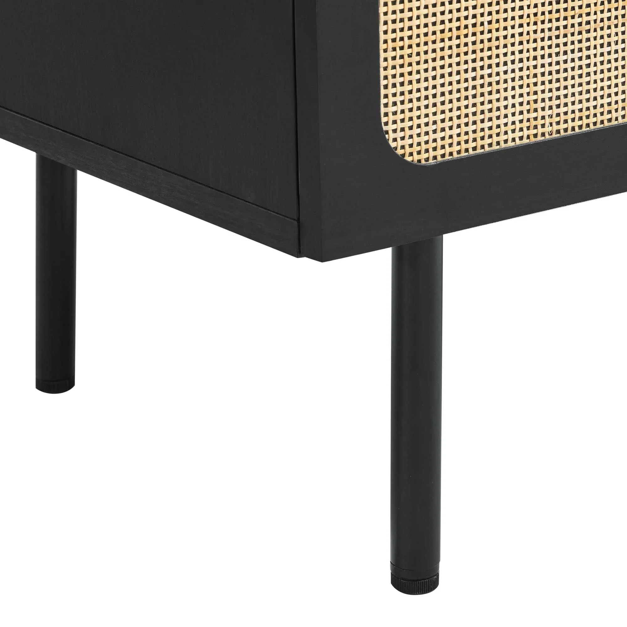 Sideboard Buffet Storage Credenza Cabinet Rattan Door Laminate 70 Inch - Image 15
