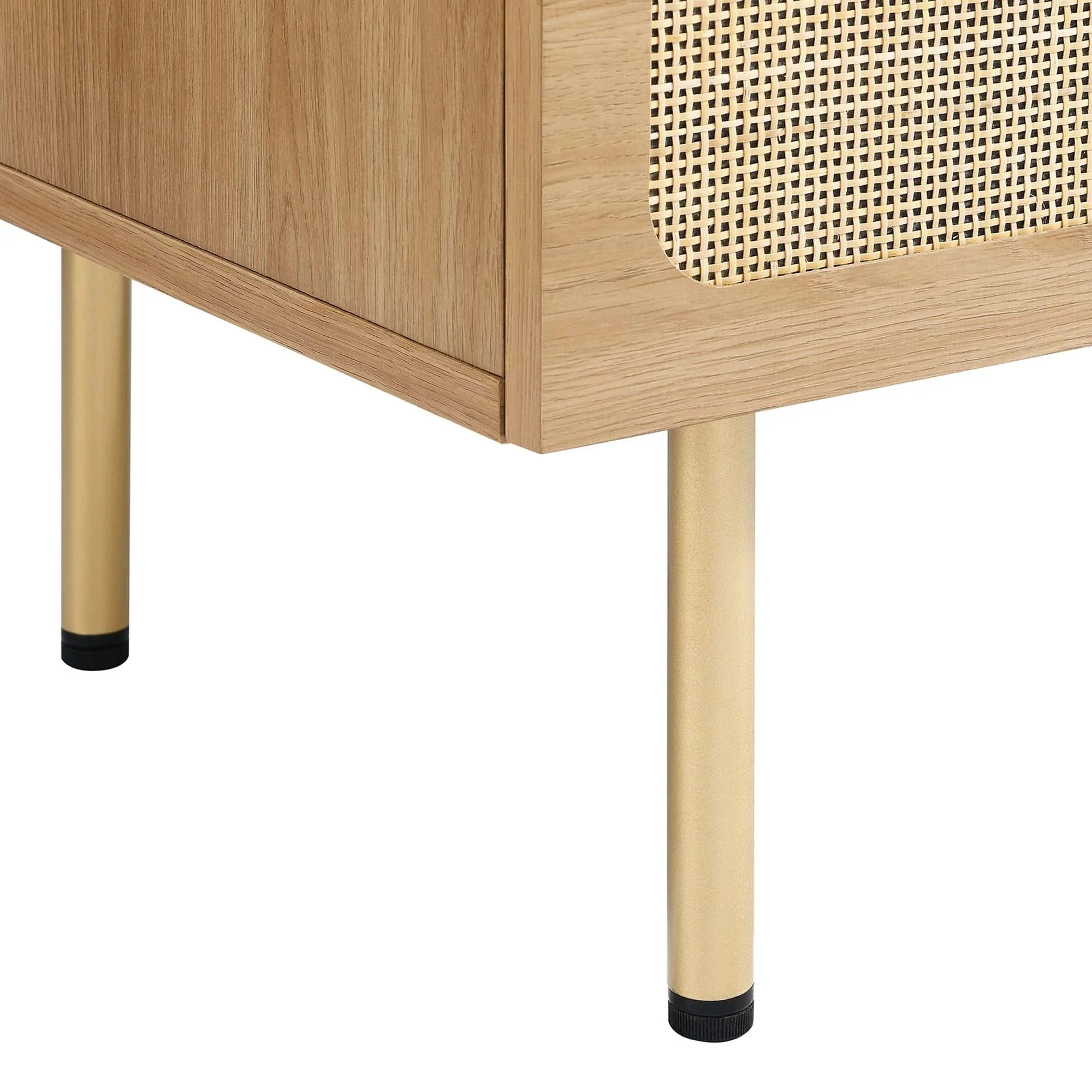 Sideboard Buffet Storage Credenza Cabinet Rattan Door Laminate 70 Inch - Image 16