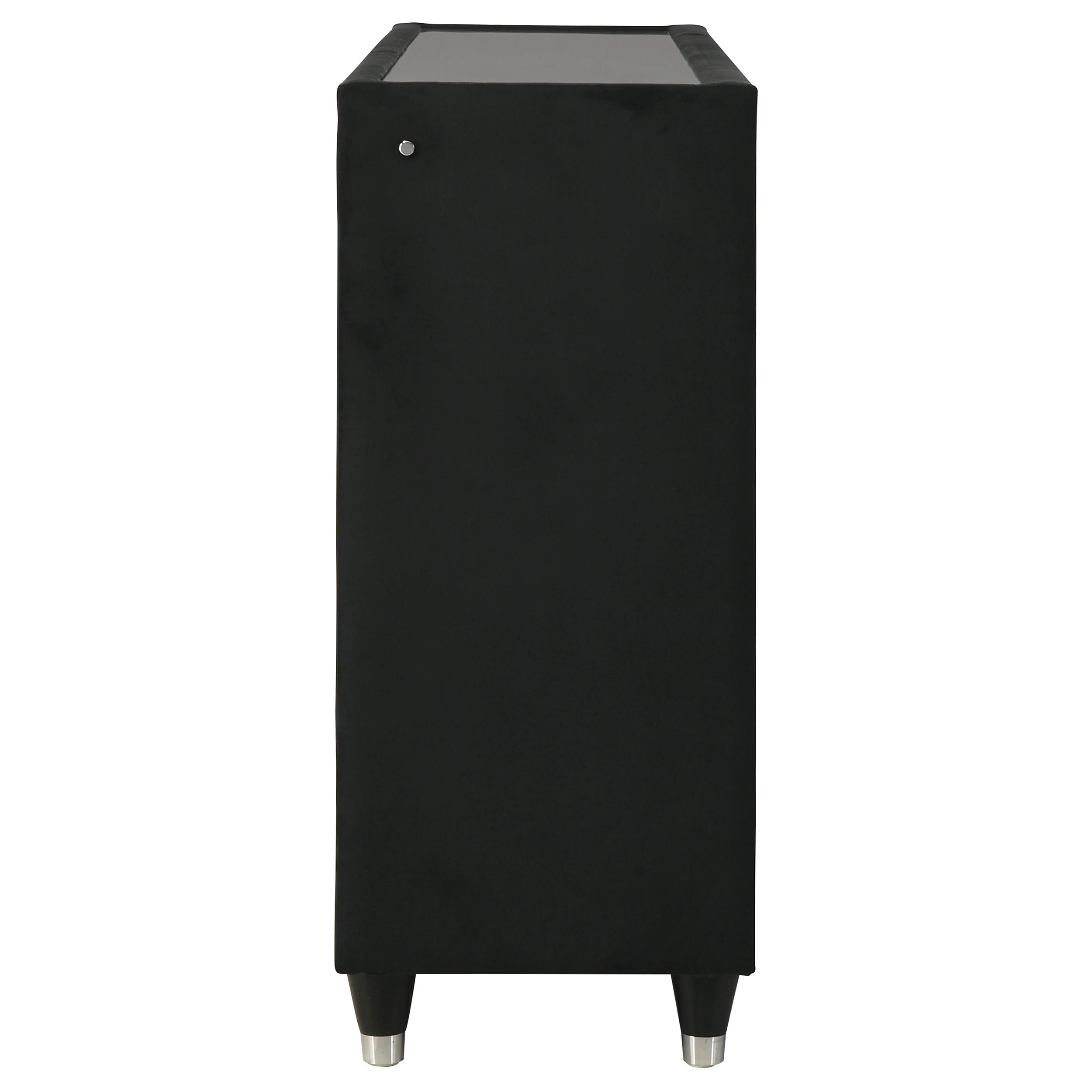 Ravenne 8-Drawer Black Velvet LED Dresser Cabinet - Image 3