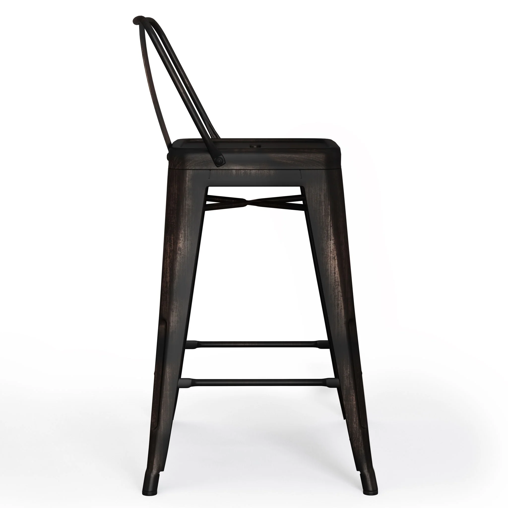 Rayne - Curved Back Metal Stool (Set of 2) - Image 30