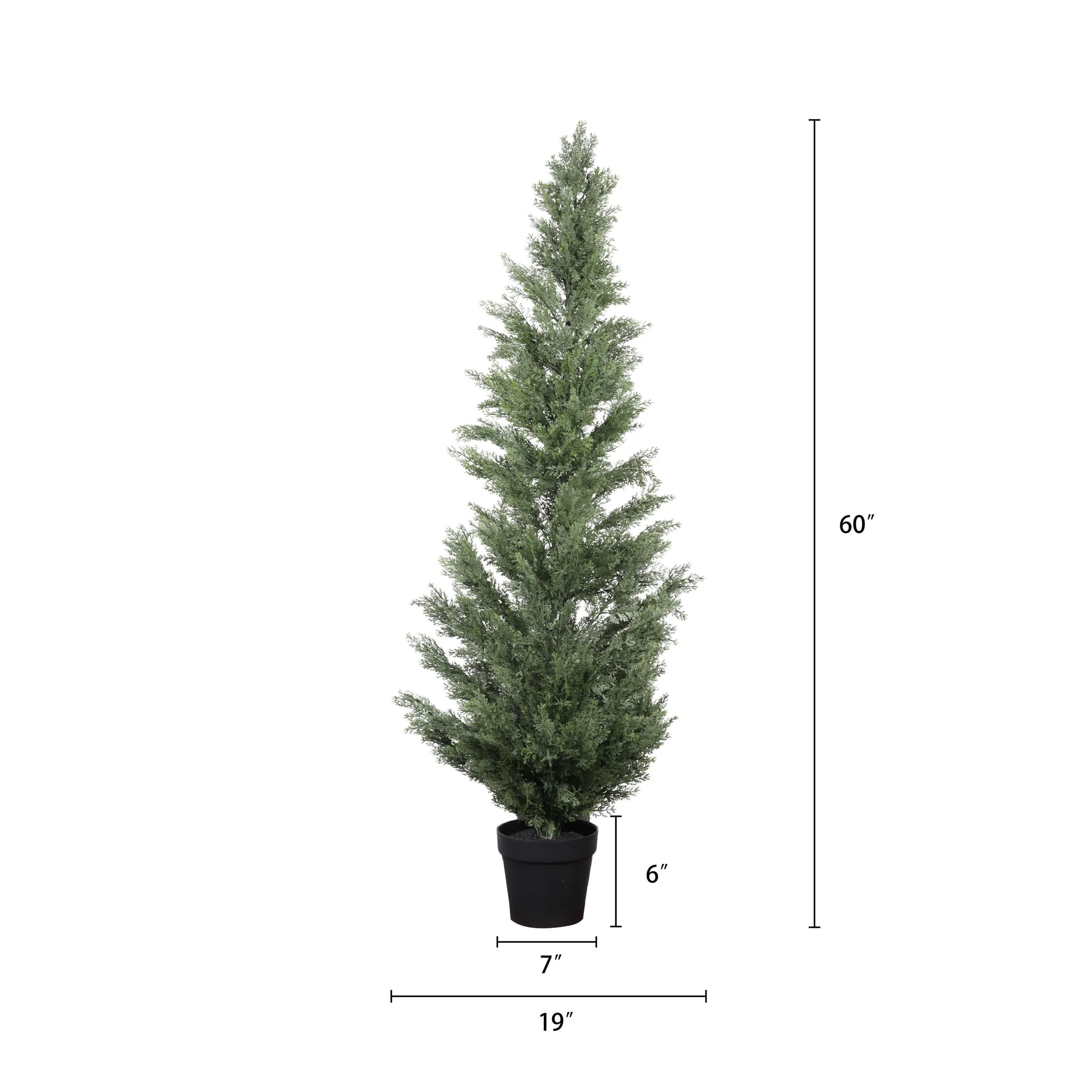 Realistic Artificial Cypress Tree, UV Resistant Indoor / Outdoor Topiary Plant For Decoration - Green Leaves - Image 6