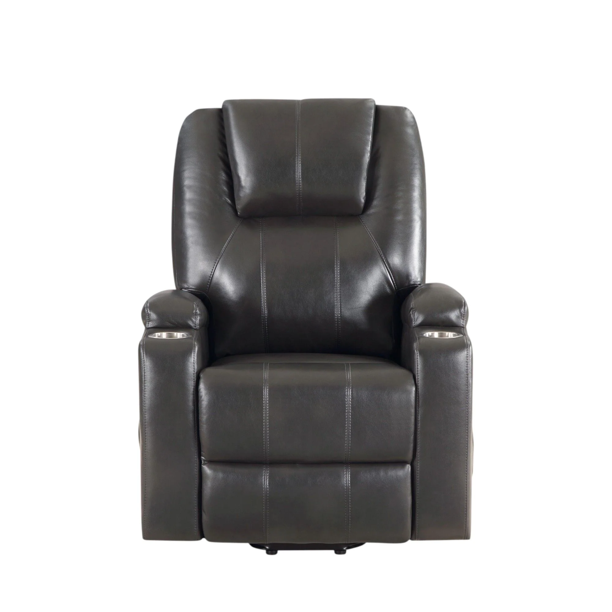 Recliner With Power Lift & Massage - Gunmetal - Image 7