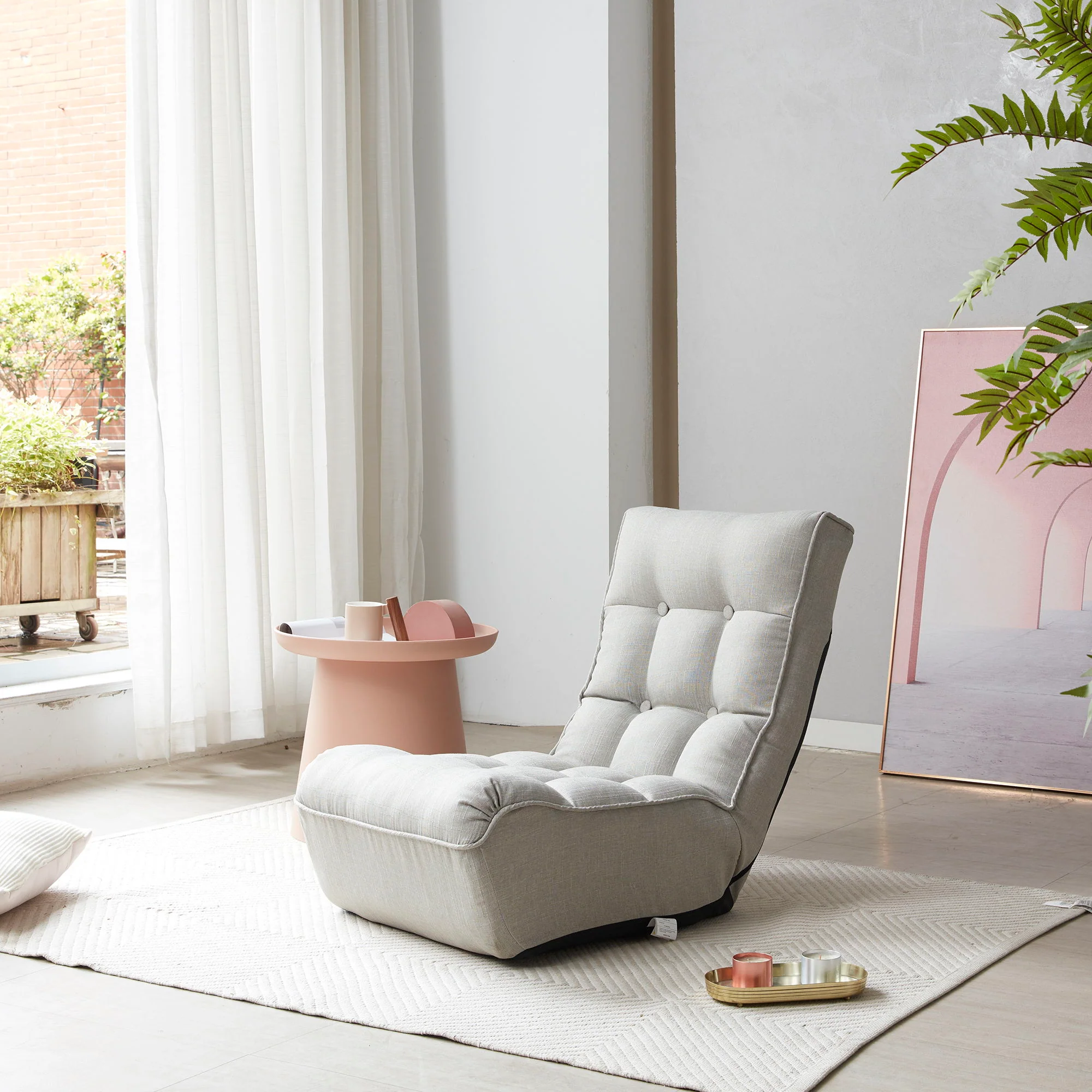 Reclining Japanese Chair Lazy Sofa Tatami Balcony Adjustable Chair - Image 20