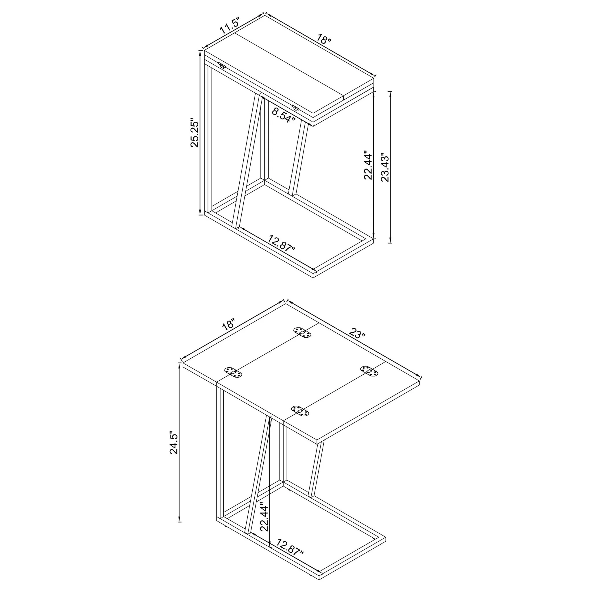 Rectangle Accent Table - Gray - Image 6