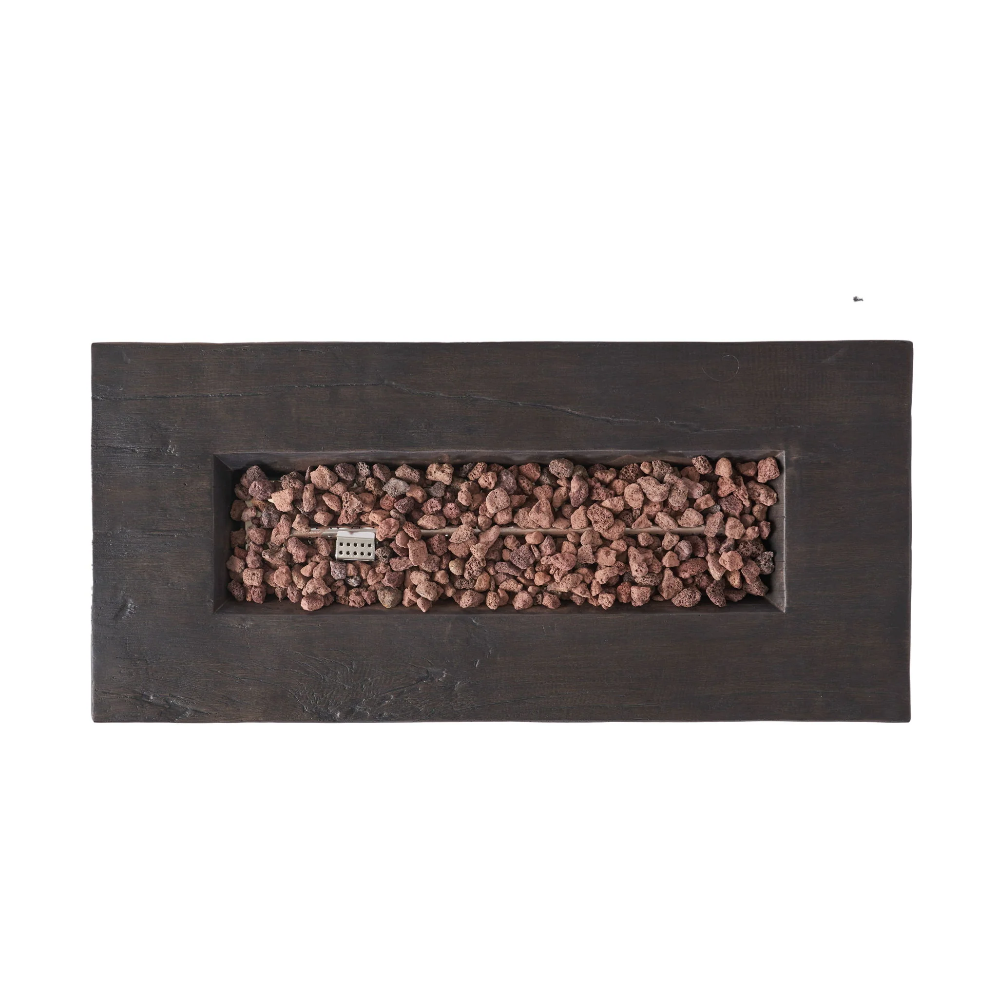 Rectangular Fire Pit Table Outdoor Heater Magnesium Oxide 45x25in Dark Brown - Image 9