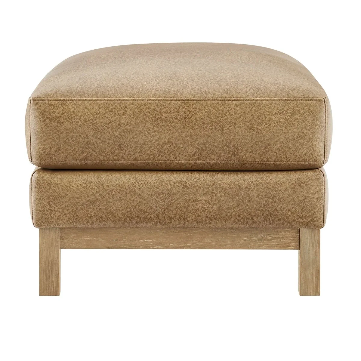 Rectangular Vegan Leather Ottoman – Upholstered 36 Inch - Image 2