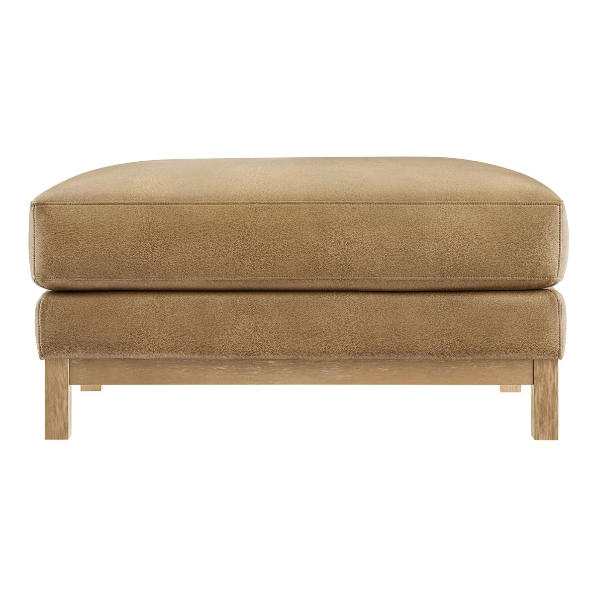 Rectangular Vegan Leather Ottoman – Upholstered 36 Inch - Image 4