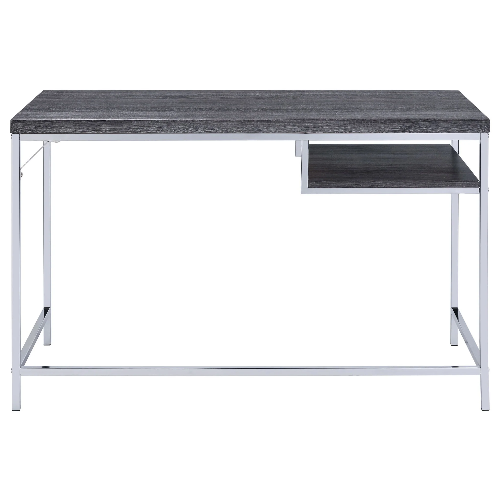 Rectangular Writing Desk, Compact Size For Home Office - Gray - Image 9