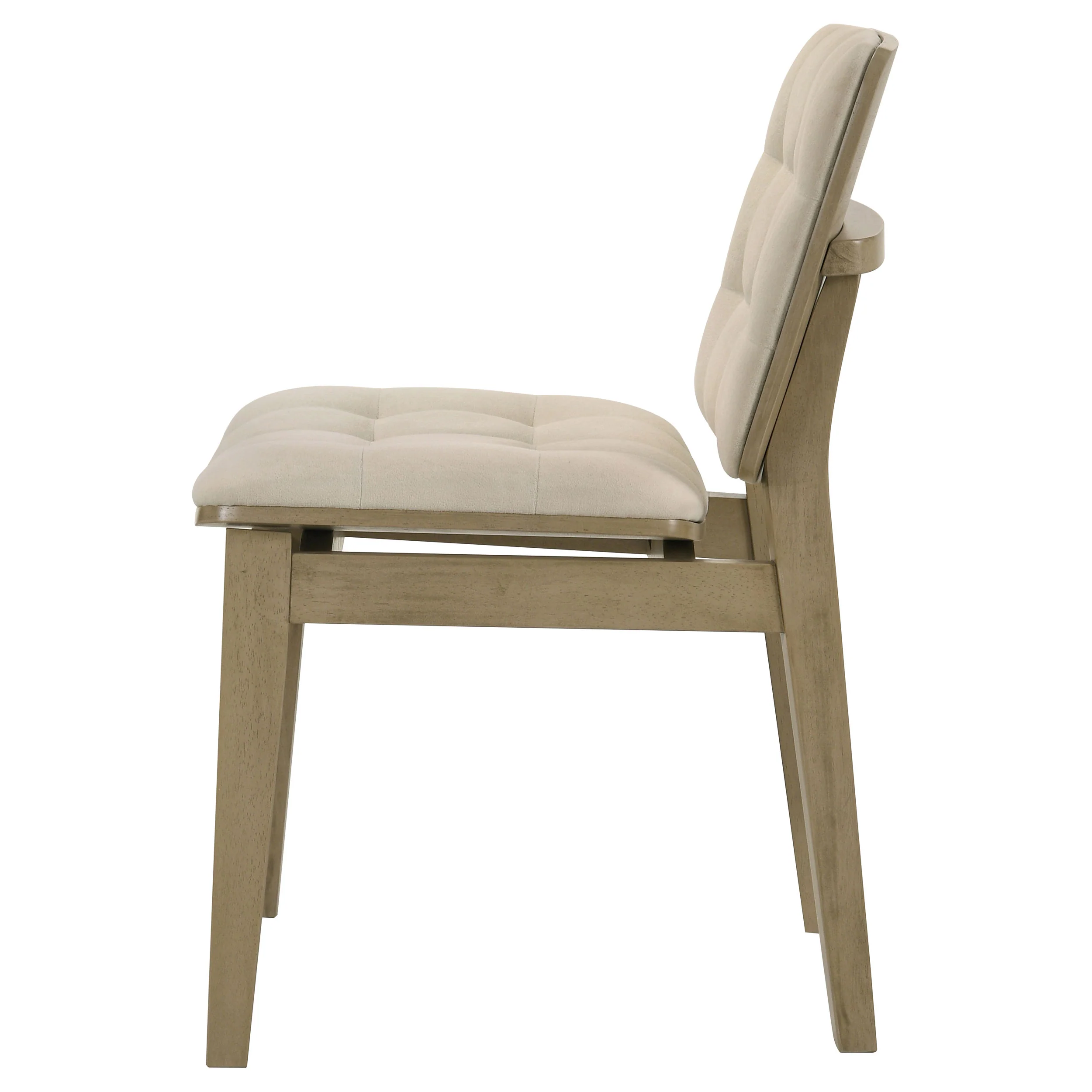 Redbridge Velvet Side Chair - Cream and Natural Oak (Set of 2) - Image 7