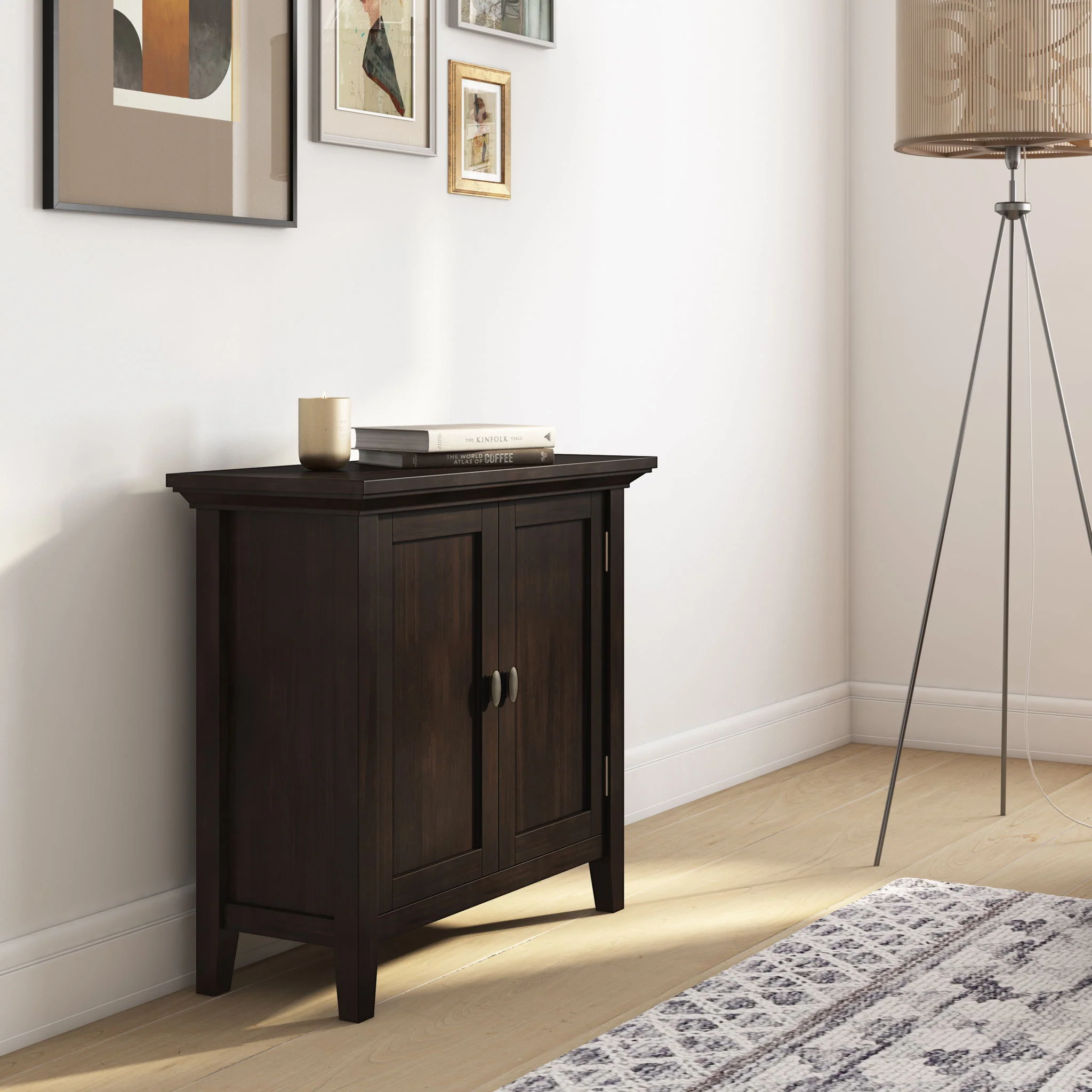Redmond - Low Storage Cabinet - Brunette Brown - Image 4