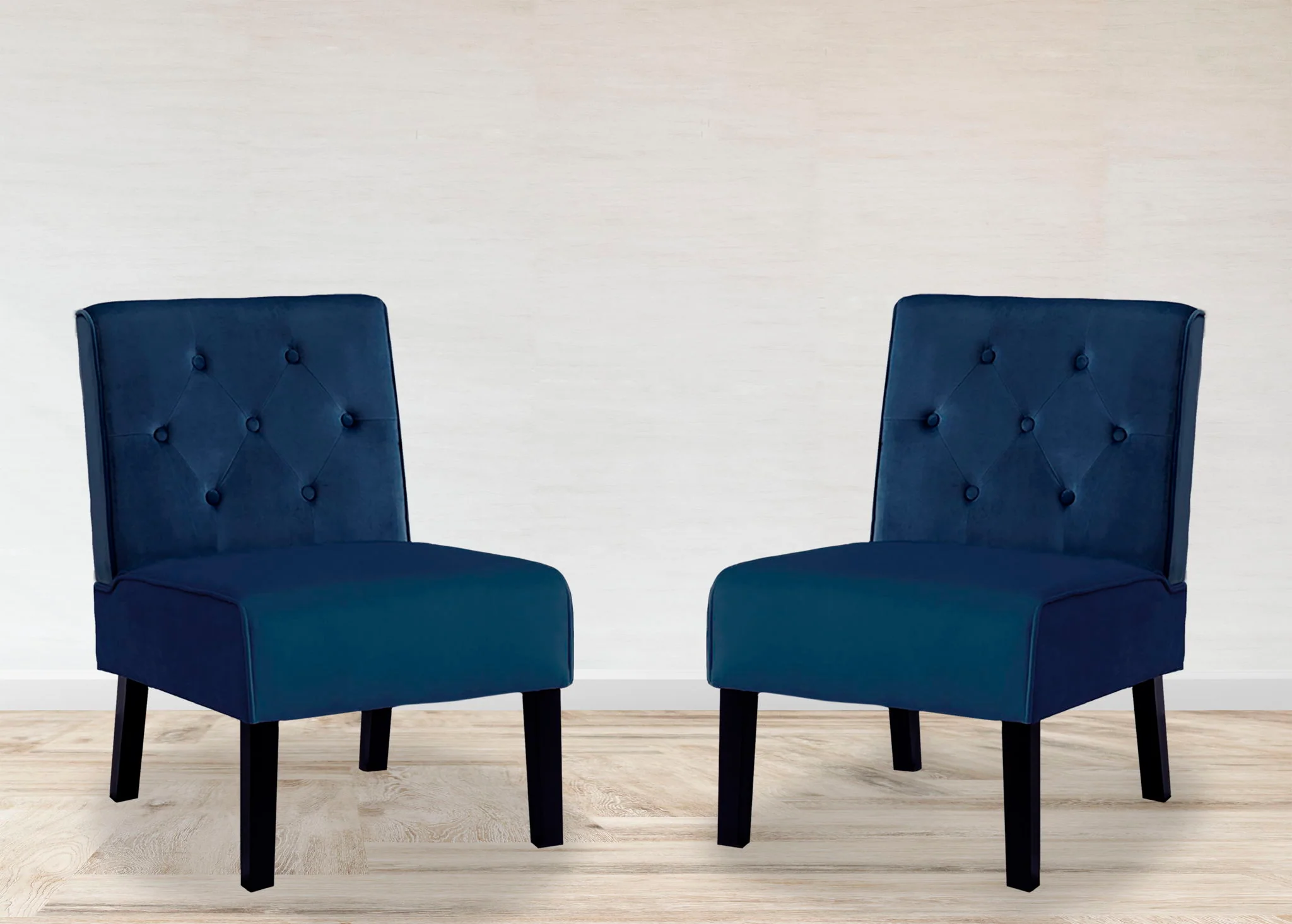 Reese - Living Room Armless Button Tufted Pattern Accent Chair (Set of 2) - Image 10