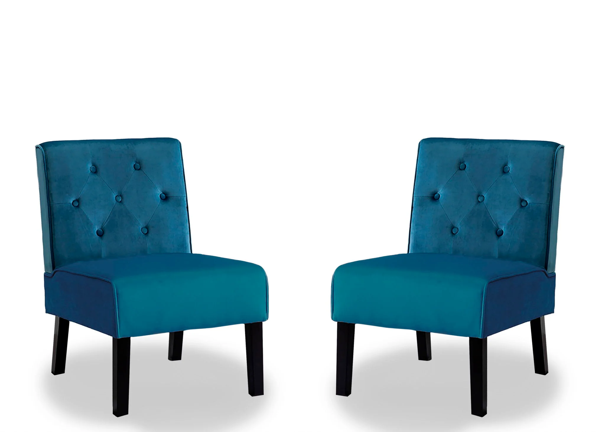 Reese - Living Room Armless Button Tufted Pattern Accent Chair (Set of 2) - Image 28