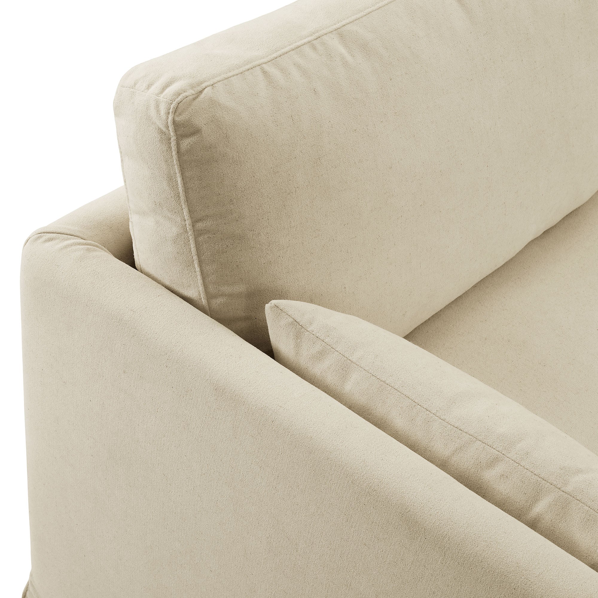Refined Contemporary Slipcovered Fabric Sofa - Image 7