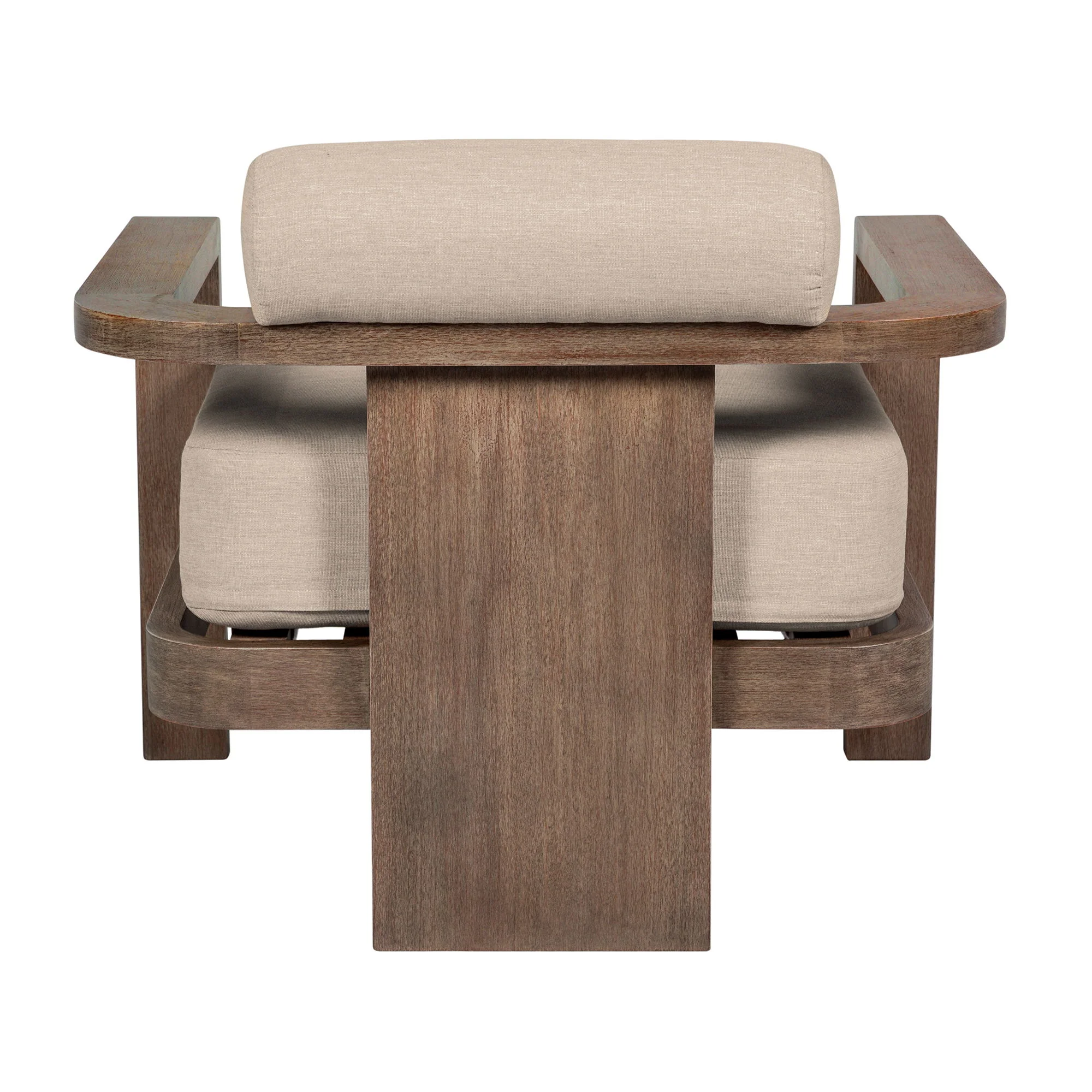 Relic - Outdoor Patio Chair - Weathered Eucalyptus / Taupe - Image 4