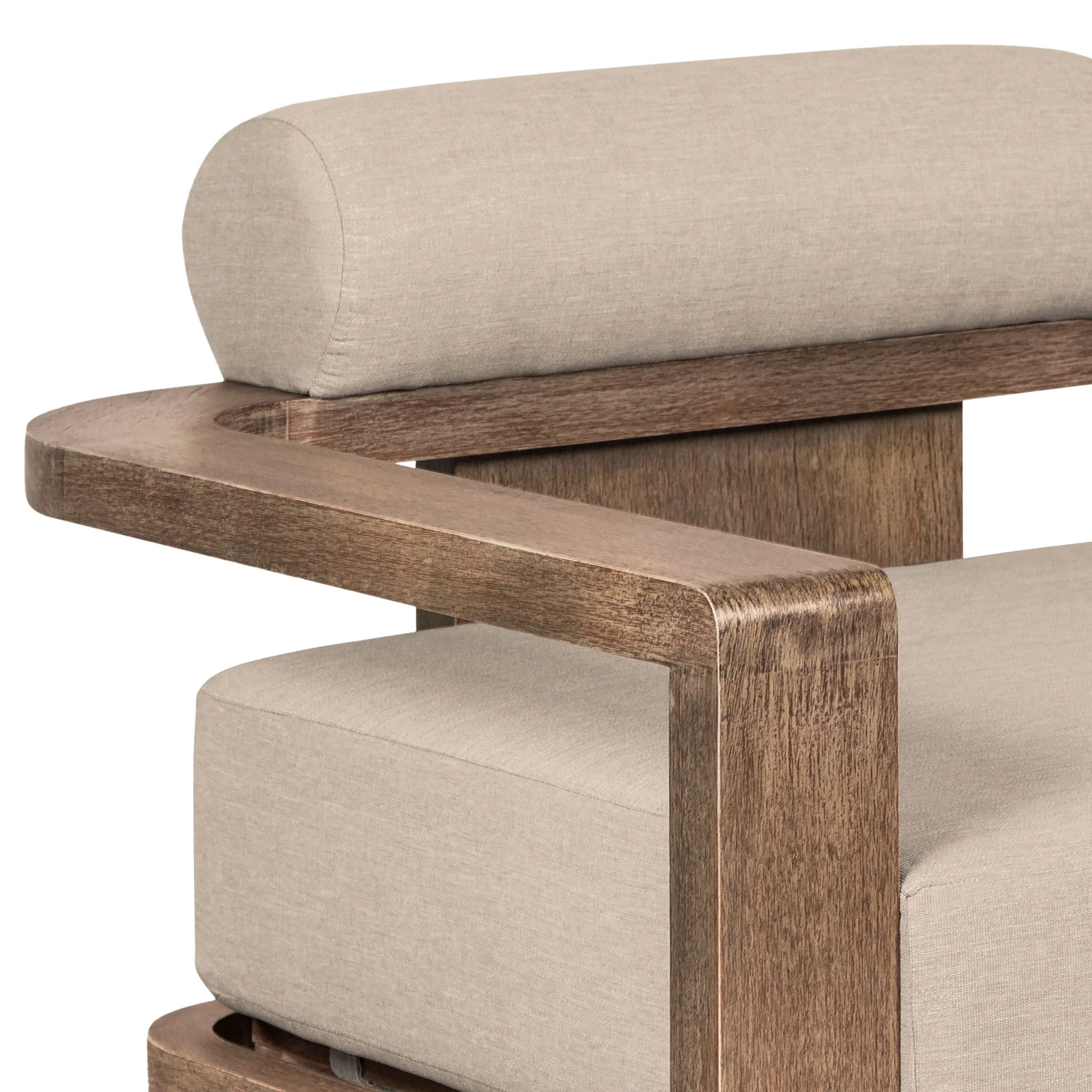 Relic - Outdoor Patio Chair - Weathered Eucalyptus / Taupe - Image 7