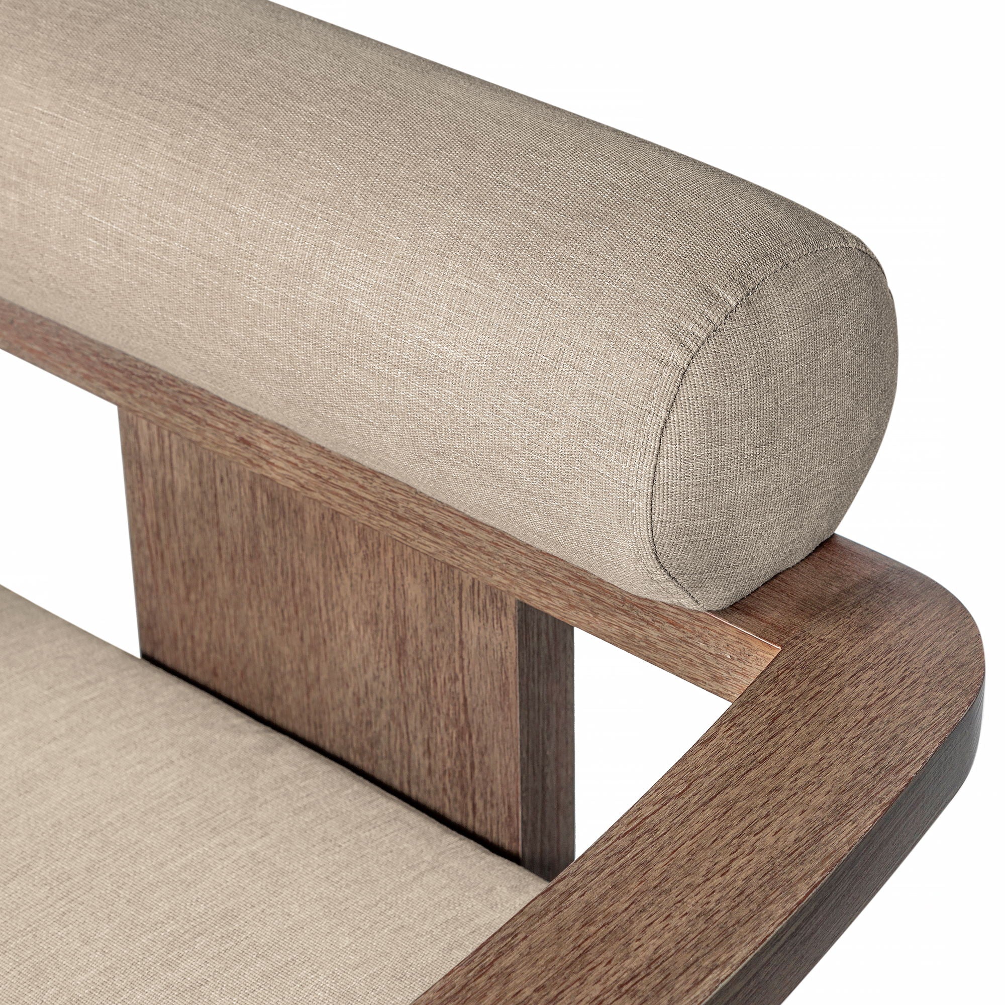 Relic - Outdoor Patio Dining Chair - Weathered Eucalyptus / Taupe - Image 3