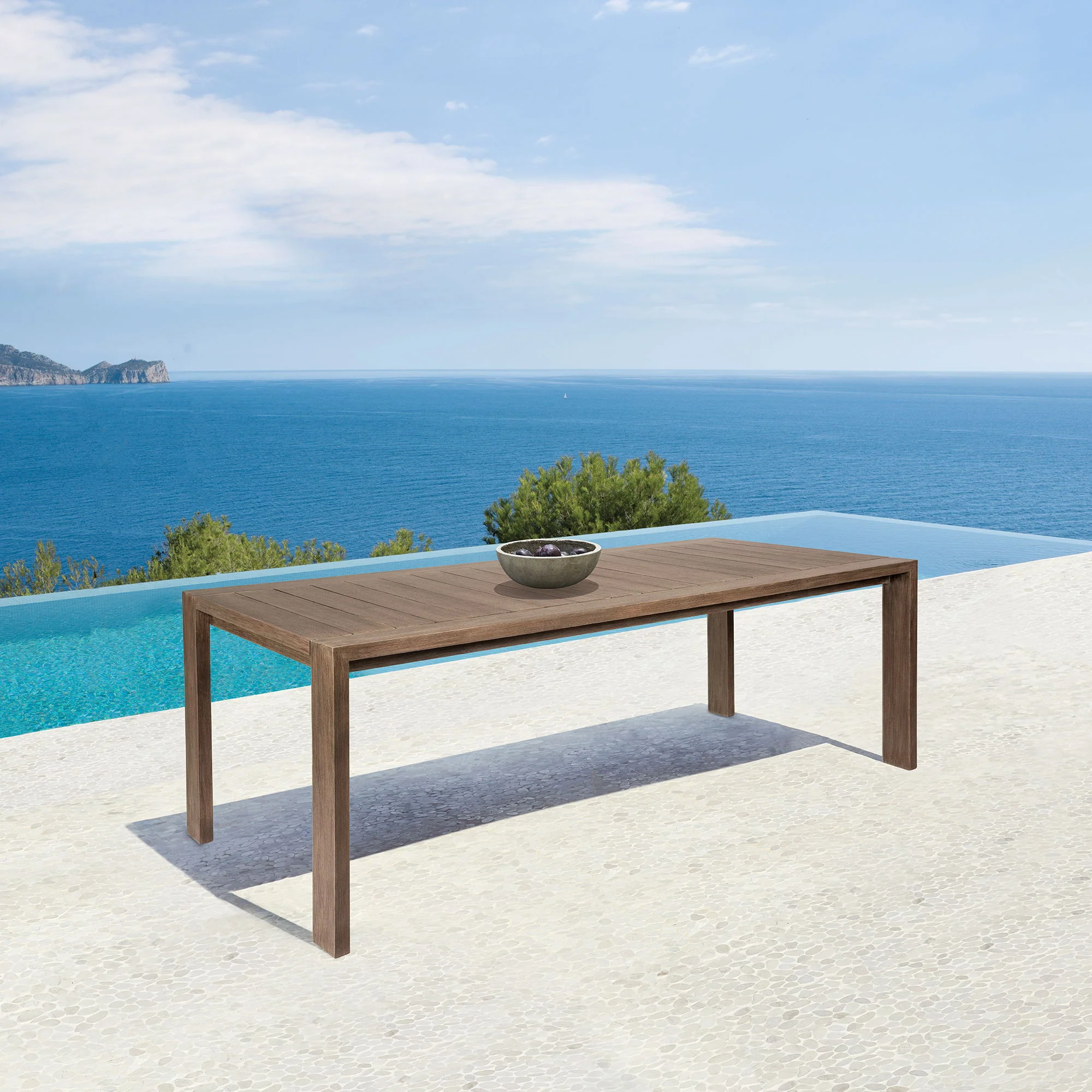 Relic - Outdoor Patio Dining Table - Weathered Eucalyptus - Image 9