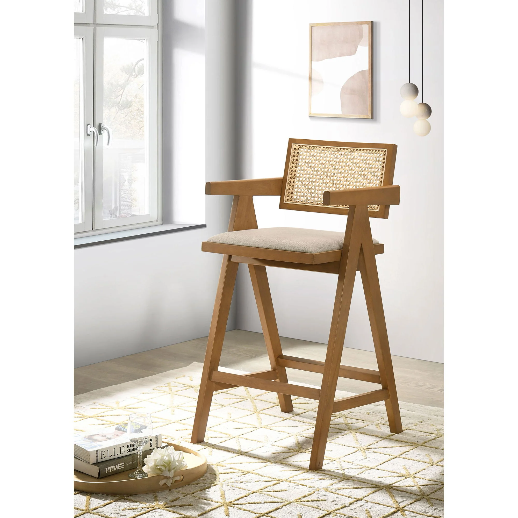 Remy - Bar Chair (Set of 2) With Upholstery - Walnut - Image 9