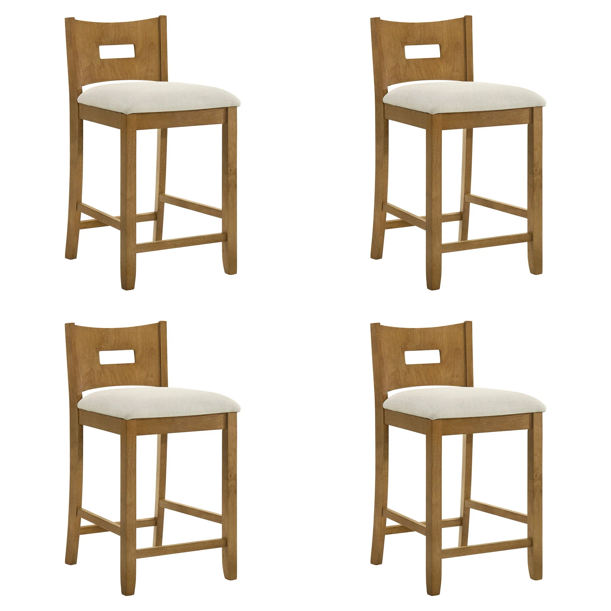 Ren - 26" Counter Height Rubberwood Barstool - Image 2
