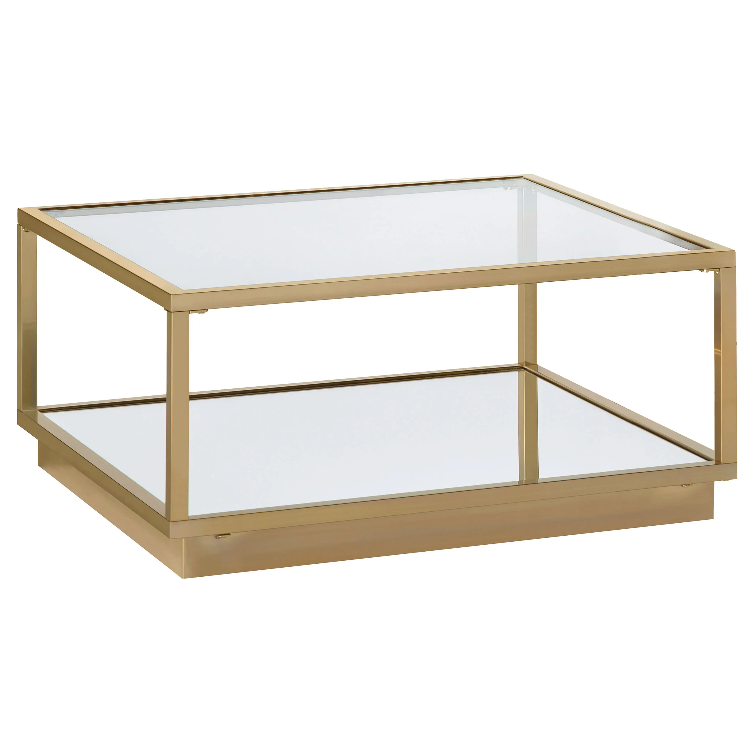 Renee 2-Piece Square Coffee Table Set Rose Brass - Image 5