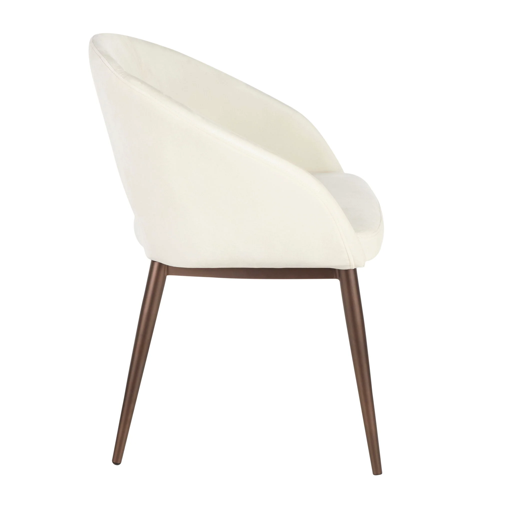 Renee - Contemporary Chair - Cream / Copper - Image 5
