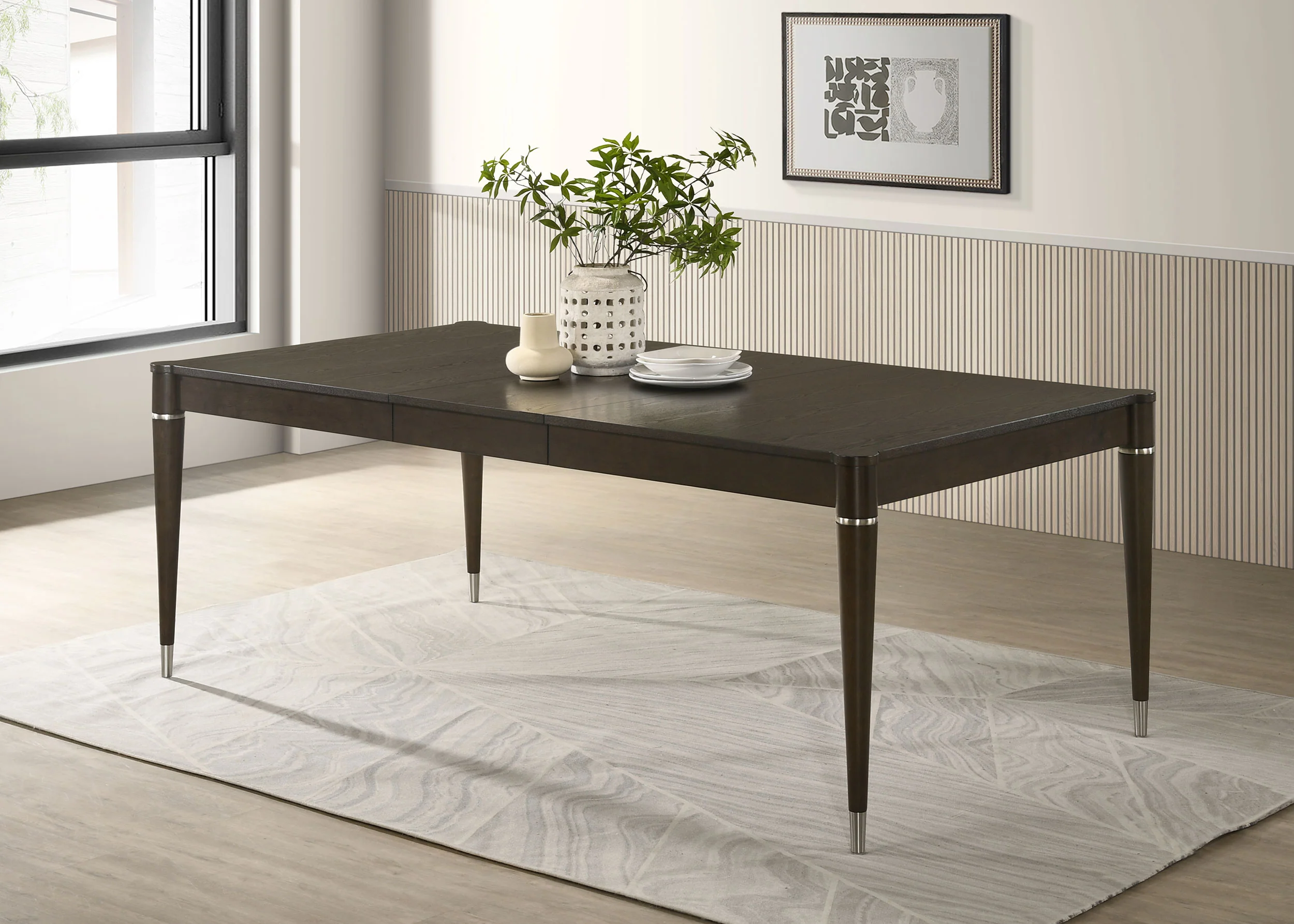 Reseda 81-inch Extension Dining Table Ash Brown - Image 5