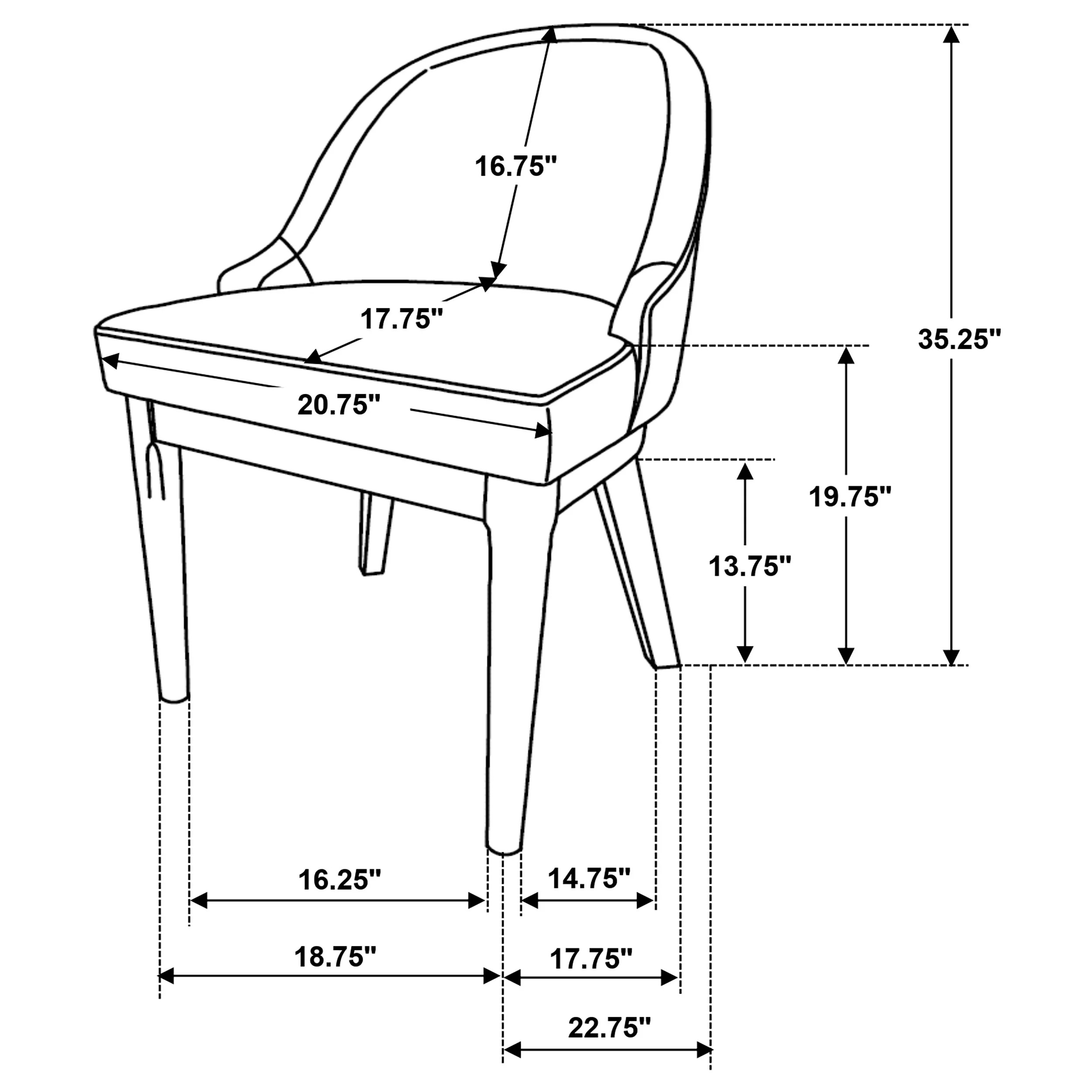 Reseda Upholstered Dining Side Chair Beige Set of 2 - Image 11