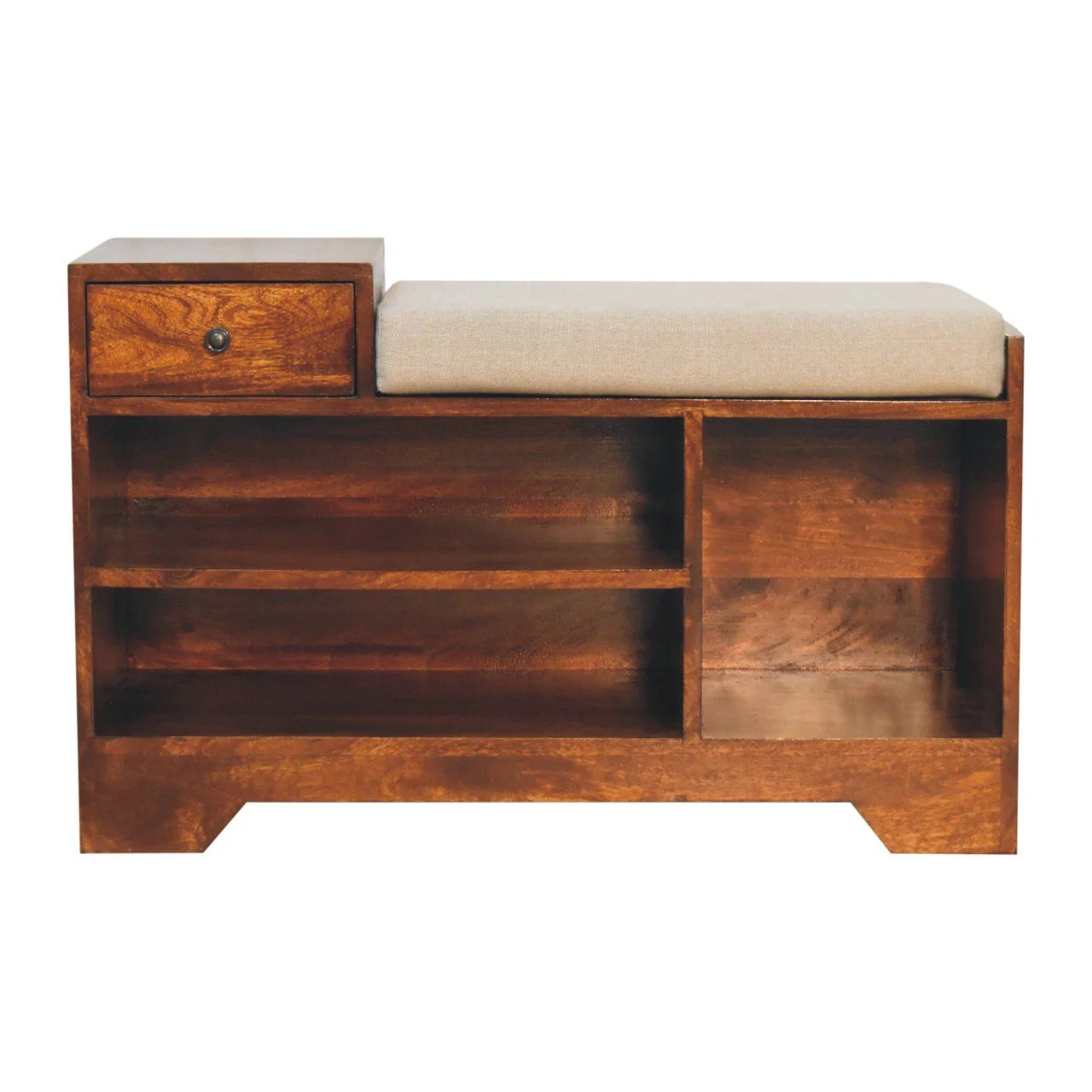 Retreat - Shoe Bench, 1 Drawer - Chestnut - Image 7