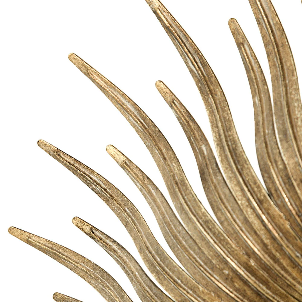 Retro DesignSunburst Metal Wall Mirror Decorative Mirror For A Bedroom Dressing Room, Hallway Or Living Space - Gold - Image 4