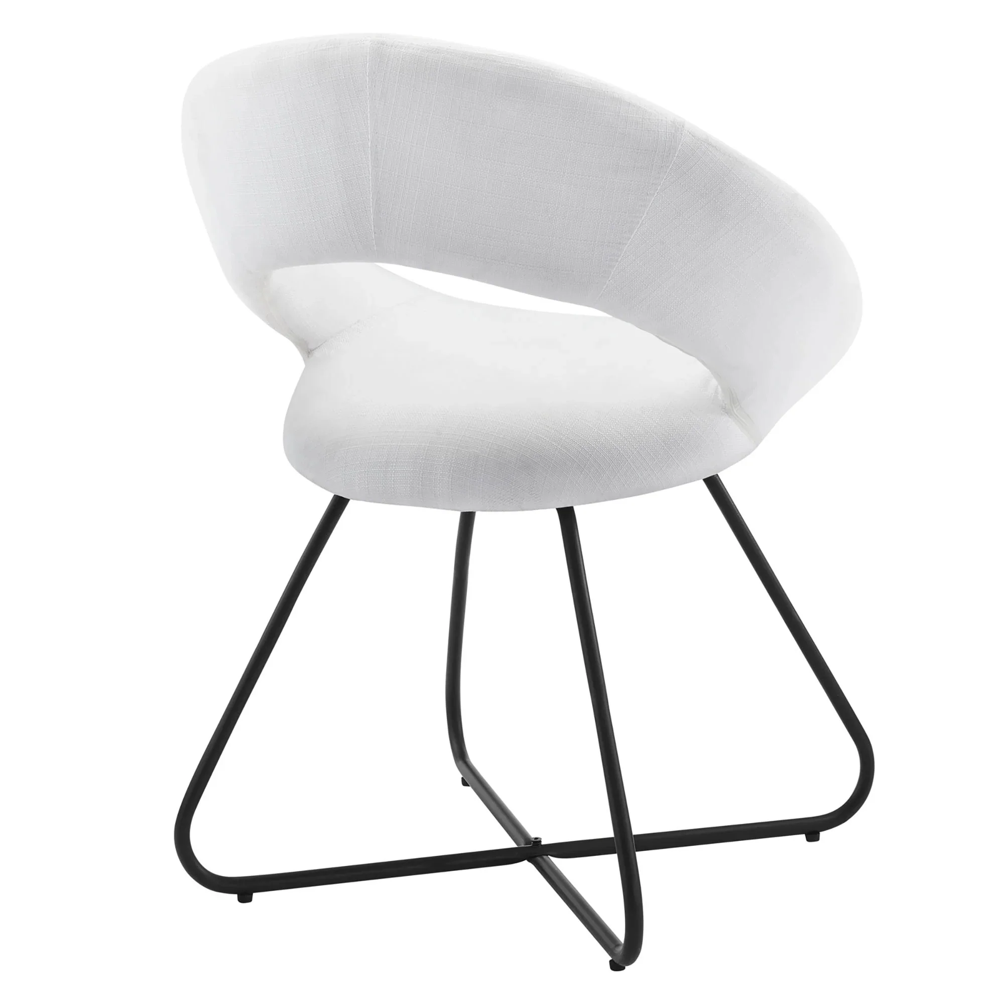 Retro Modern Upholstered Fabric Dining Chairs Set of 2 - Image 17