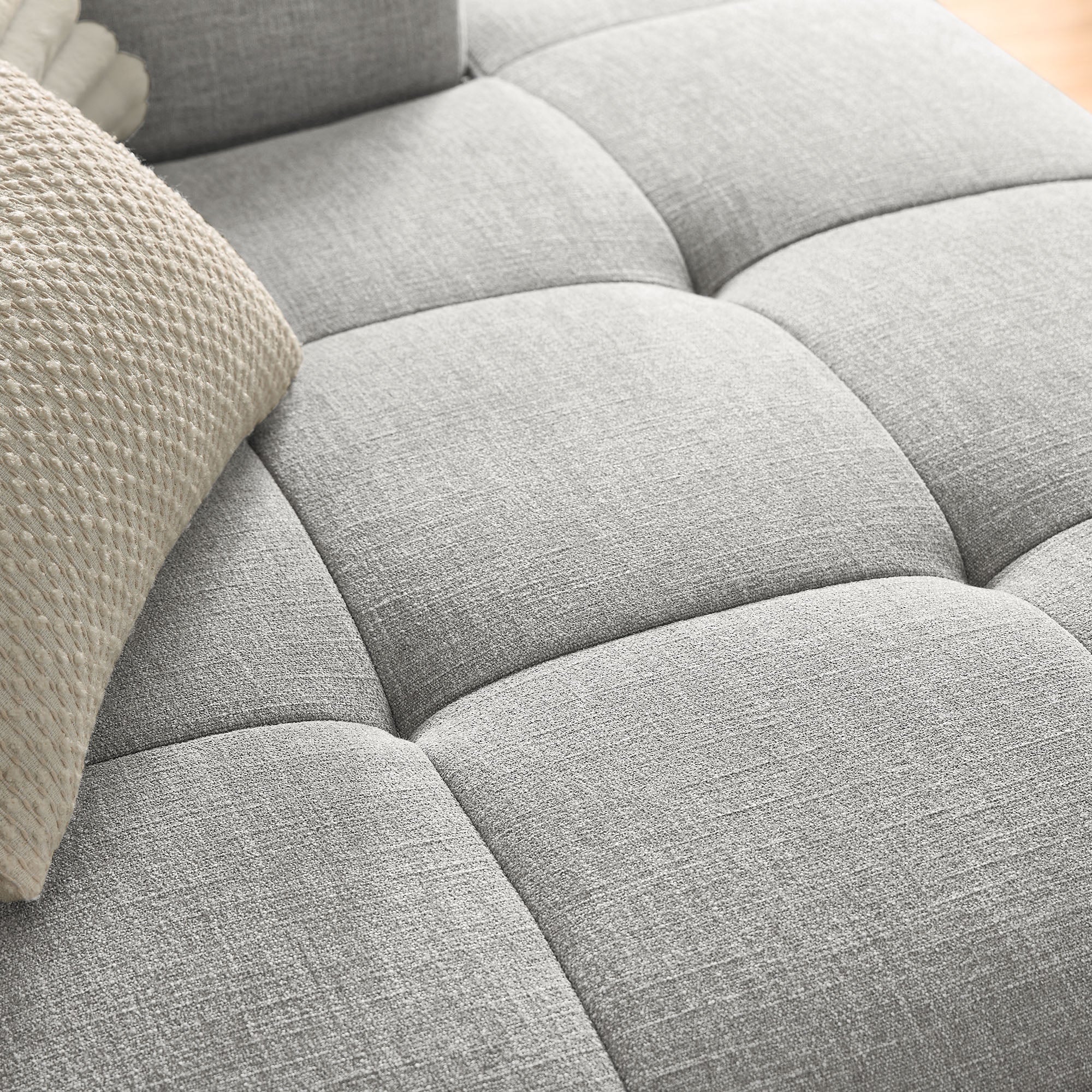 Retro-Modern Upholstered Fabric Modular Sectional with Right-Facing Chaise – 102 Inch - Image 4