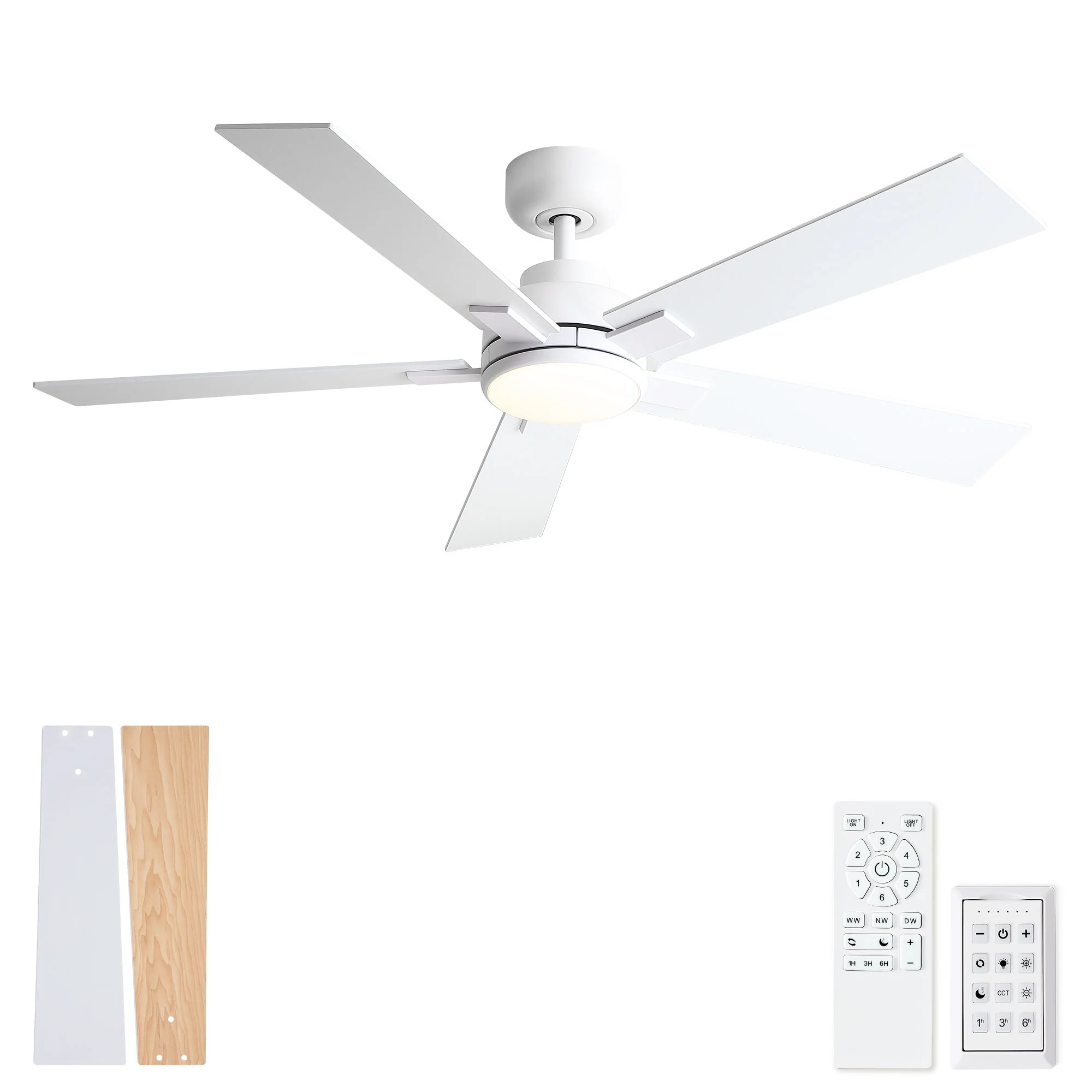 Reversible Motor Integrated LED Dimmable Ceiling Fan With Light - Image 2