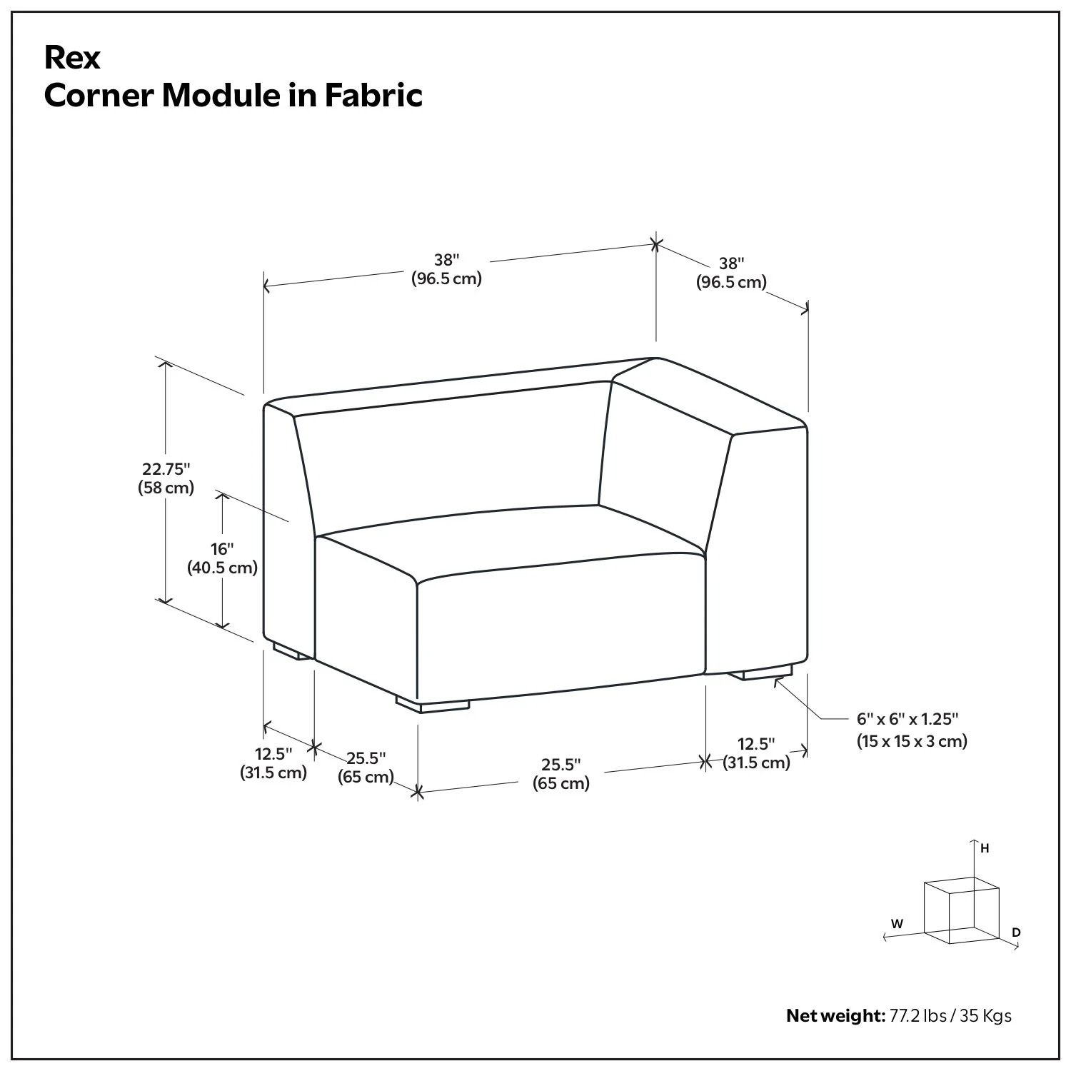 Rex - Corner Sofa Module - Image 13