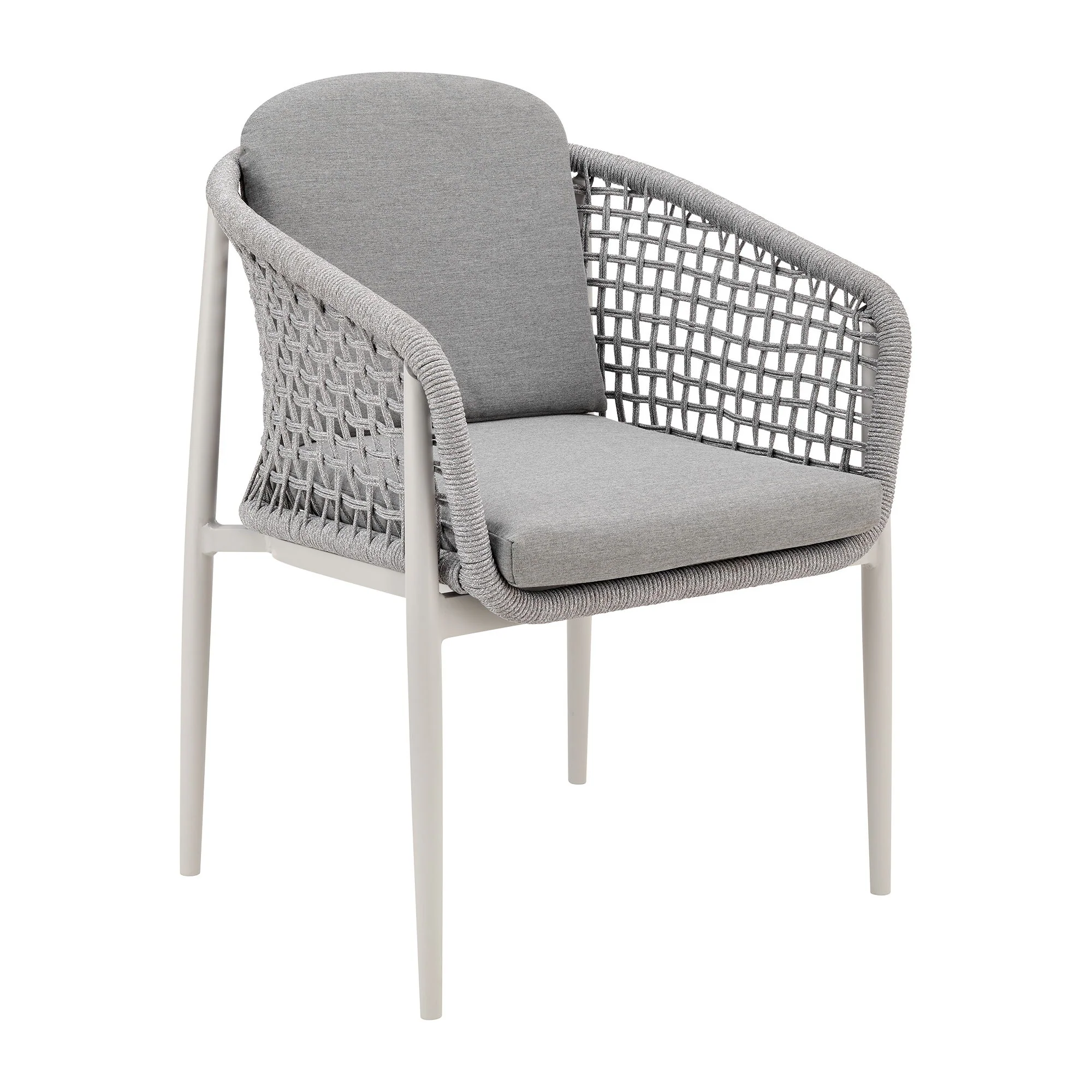 Rhodes - Outdoor Patio Dining Chair (Set of 2) - Light Gray - Image 8
