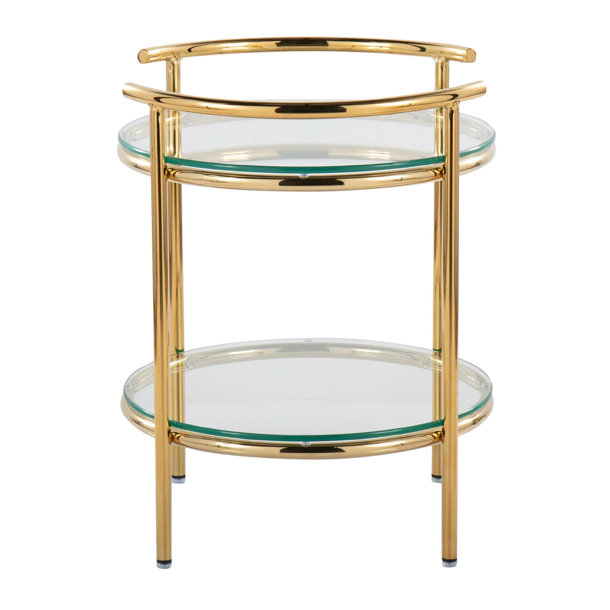 Rhonda - Contemporary / Glam Side Table - Gold / Clear - Image 2